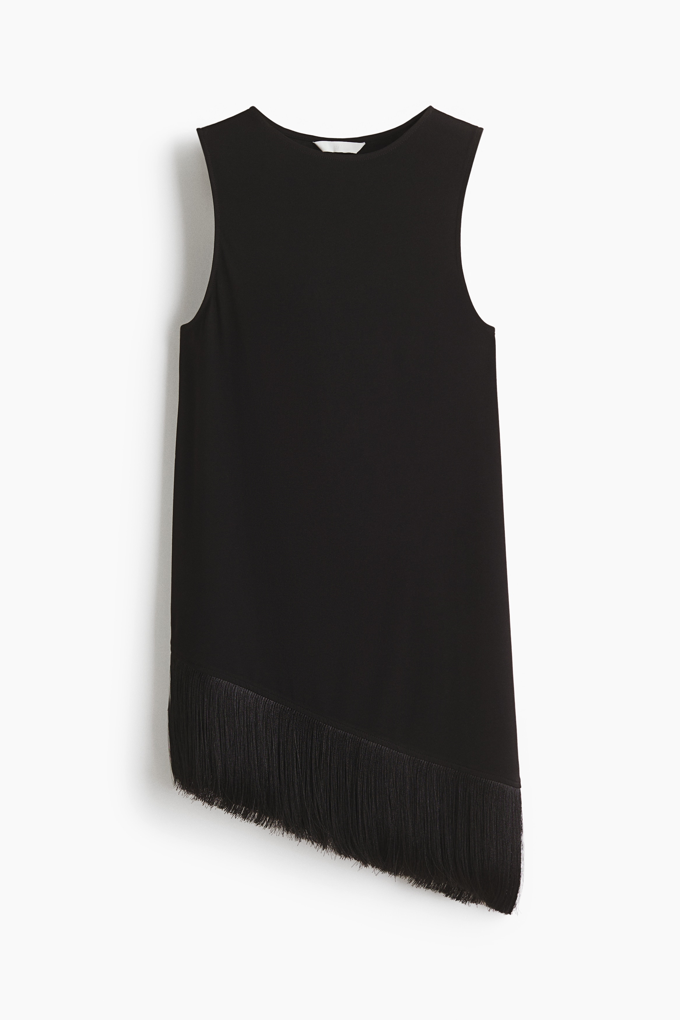 Asymmetric Fringe-Trimmed Top