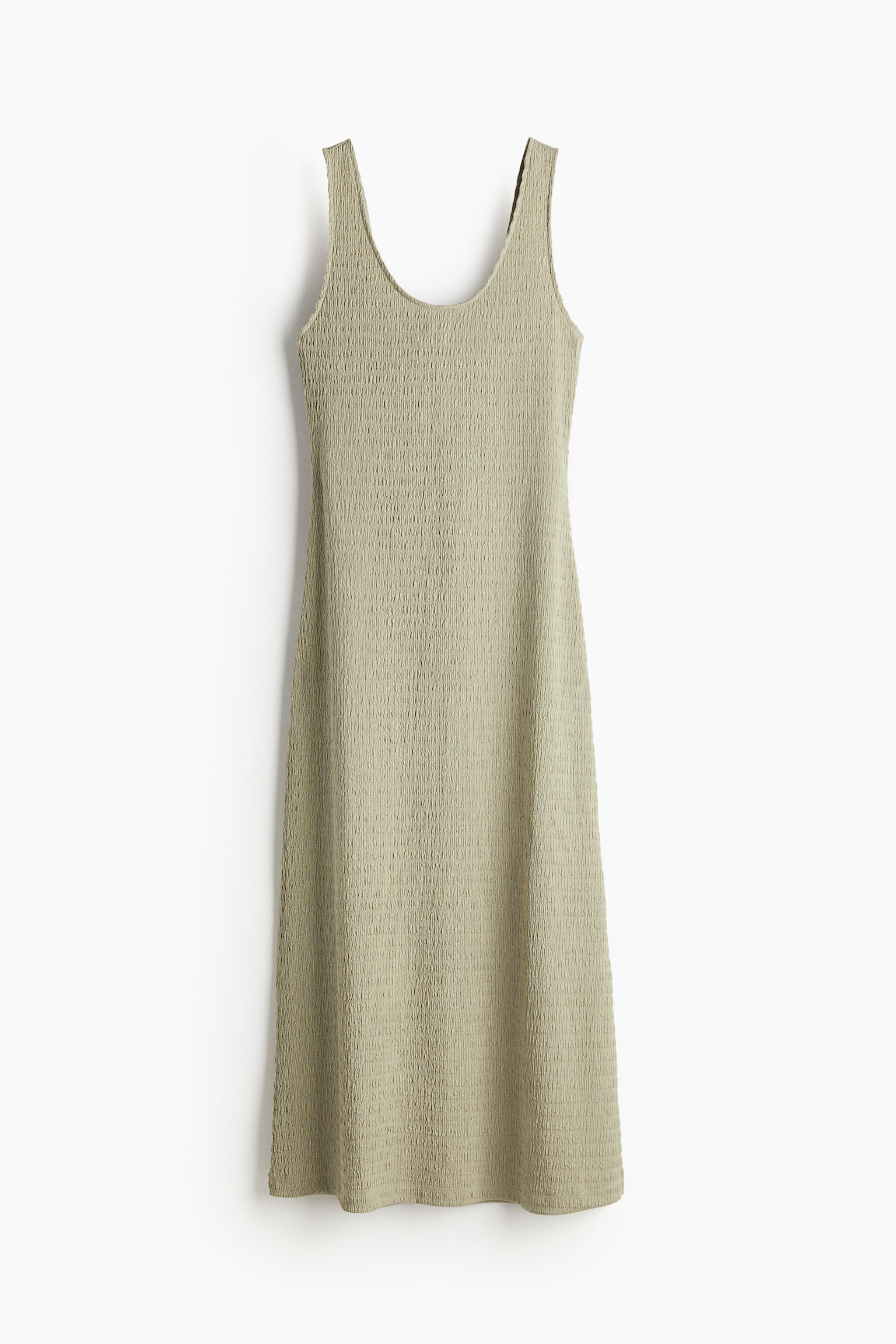 Textured Jersey Maxi Dress - Light khaki green/Black - 2