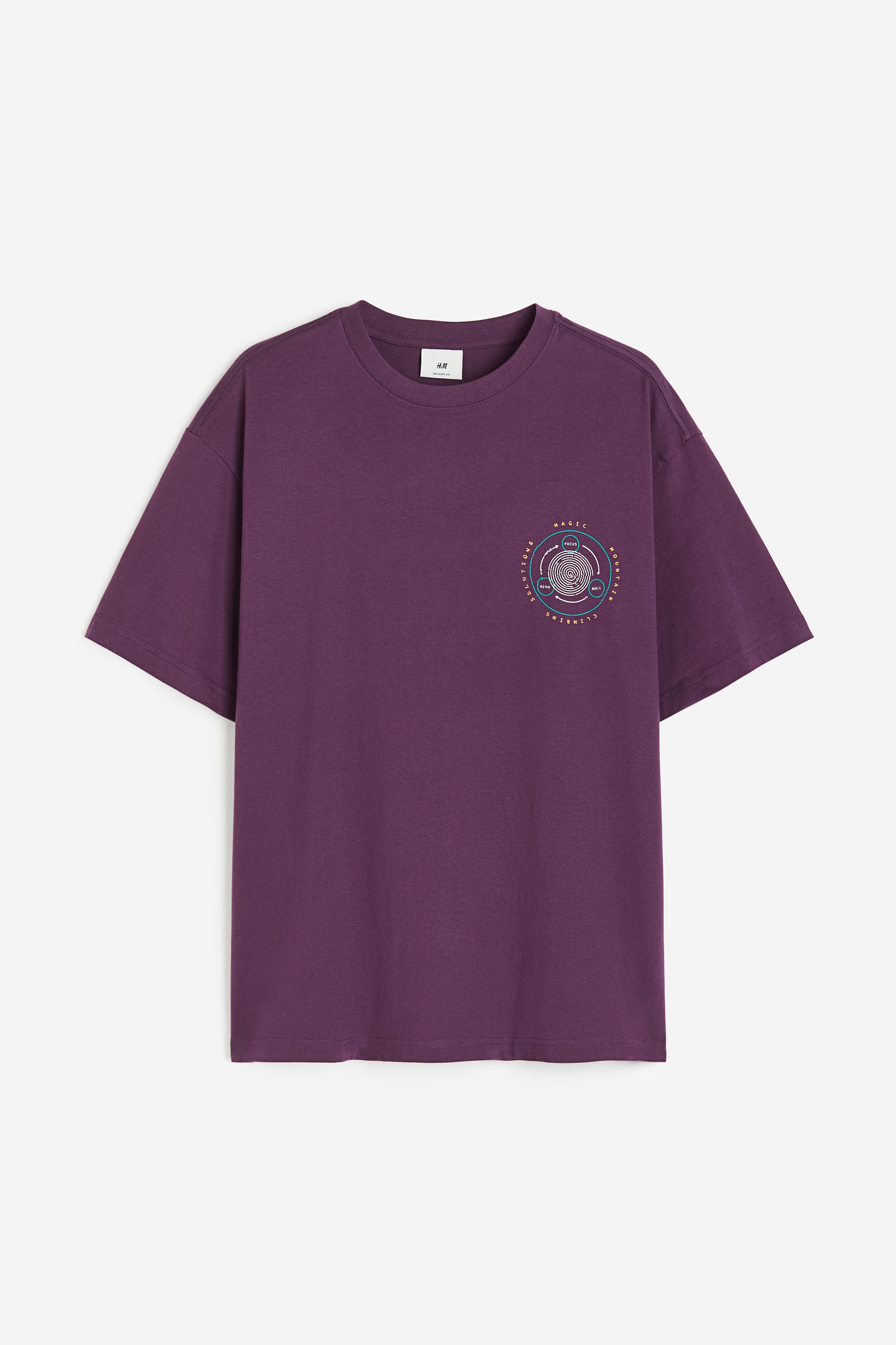 Loose Fit T-shirt - Dark purple/Glacier peak - Men | H&M IN