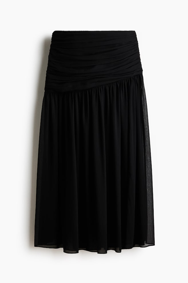 Falda maxi traslúcida - Negro/Amarillo claro/Café oscuro - 1