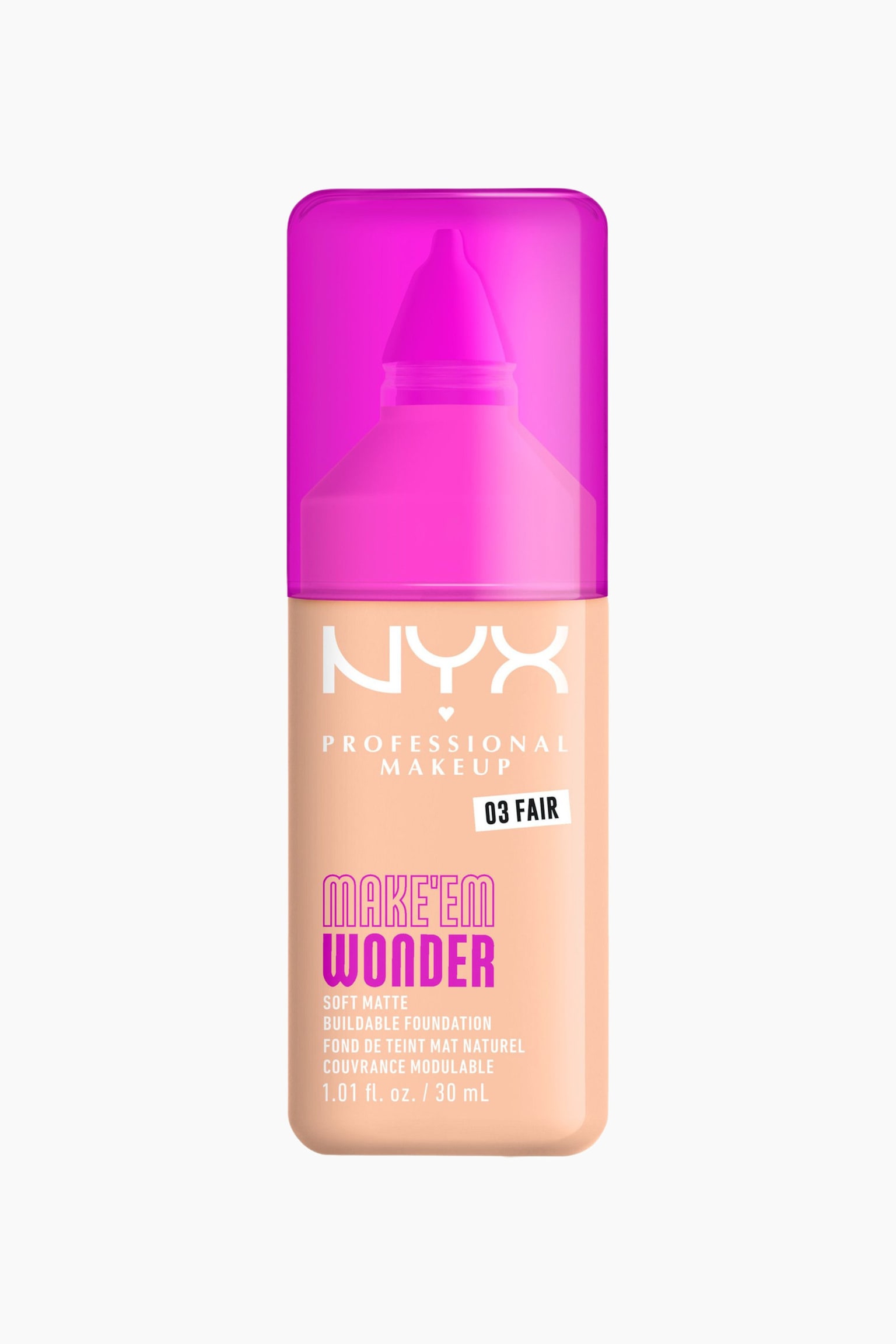 Make'em Wonder Soft Matte Buildable Foundation - Fair/Light Nude/Cocoa/Classic Tan/Golden Light/Light Ivory/Light/Light Sand/Capuccino/Nude/Natural/Deep Ebony/Classic Ivory/Fair Porcelain/Golden Caramel/Medium Olive/Vanilla/Fair Ivory/Cool Porcelain/True Beige/Warm Pecan