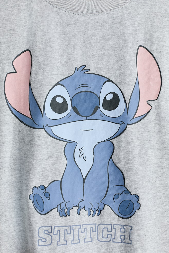 Printed cotton T-shirt - Light grey/Lilo & Stitch/White/Lilo & Stitch/White/Lilo & Stitch/White/Garfield/Red/Hello Kitty/White/My Melody/Light pink/Mickey Mouse/White/Mickey Mouse/Purple/SmileyWorld®/Light yellow/SmileyWorld®/Light yellow/My Melody - 2