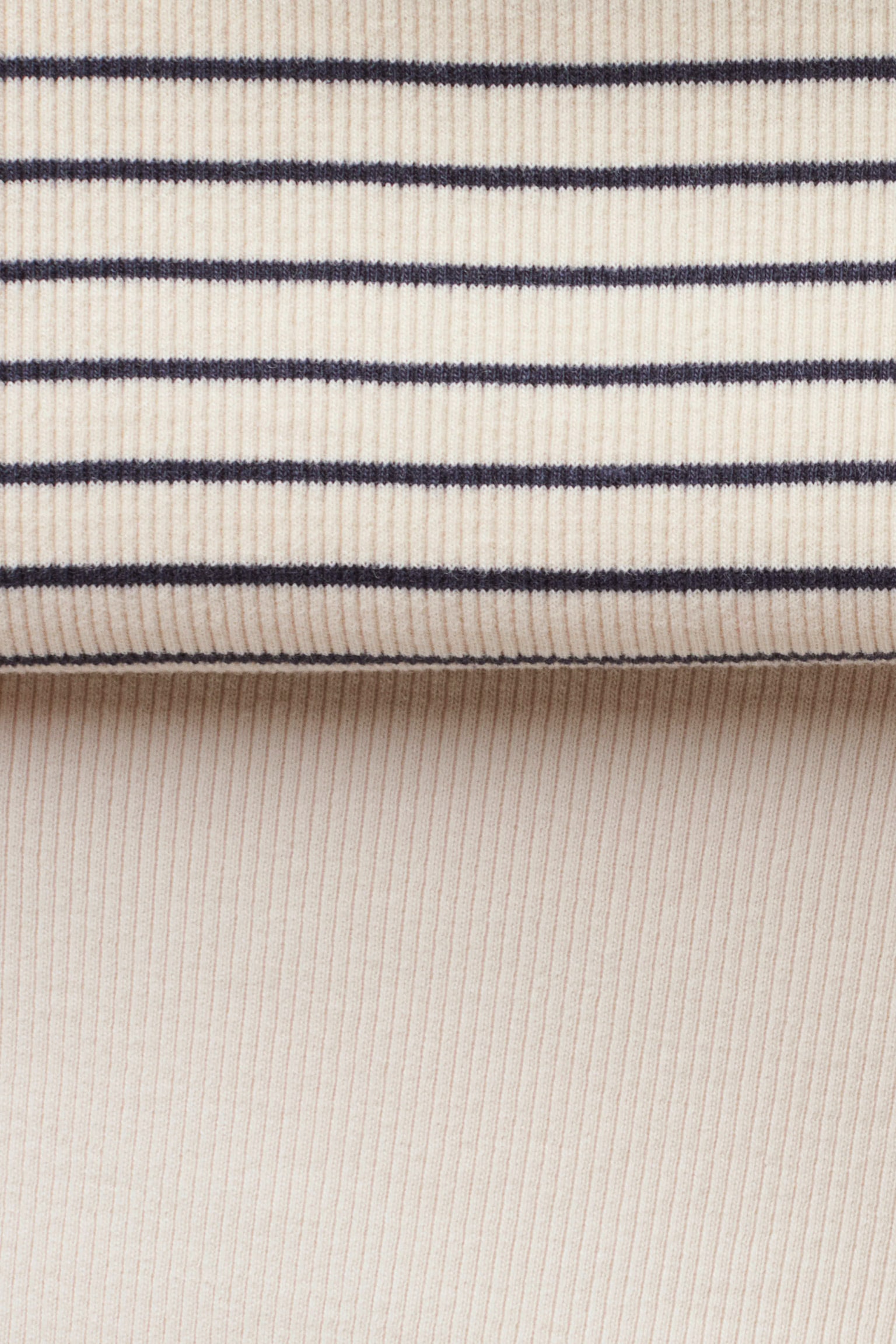 Детские топы H&M 2-Pack Picot-Trimmed Cotton Tops, цвет: Бежевый / Синий полосатый — фото 2