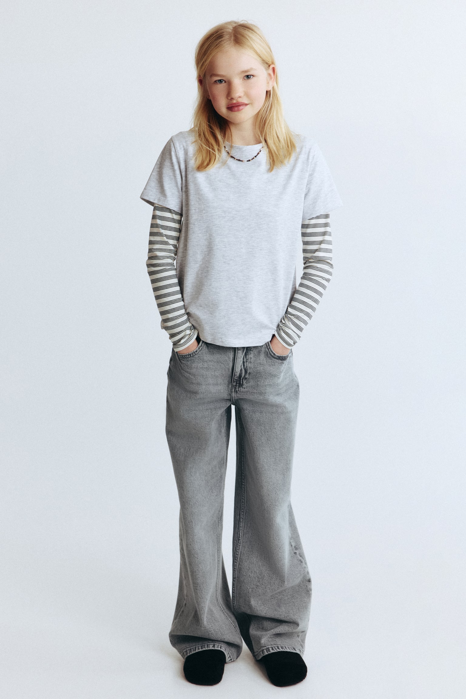 Wide Leg Jeans - Light denim grey/Denim blue/Light denim blue/Denim grey/Light denim grey/Light denim blue/Dark denim blue/Denim blue/Black/Denim blue - 1