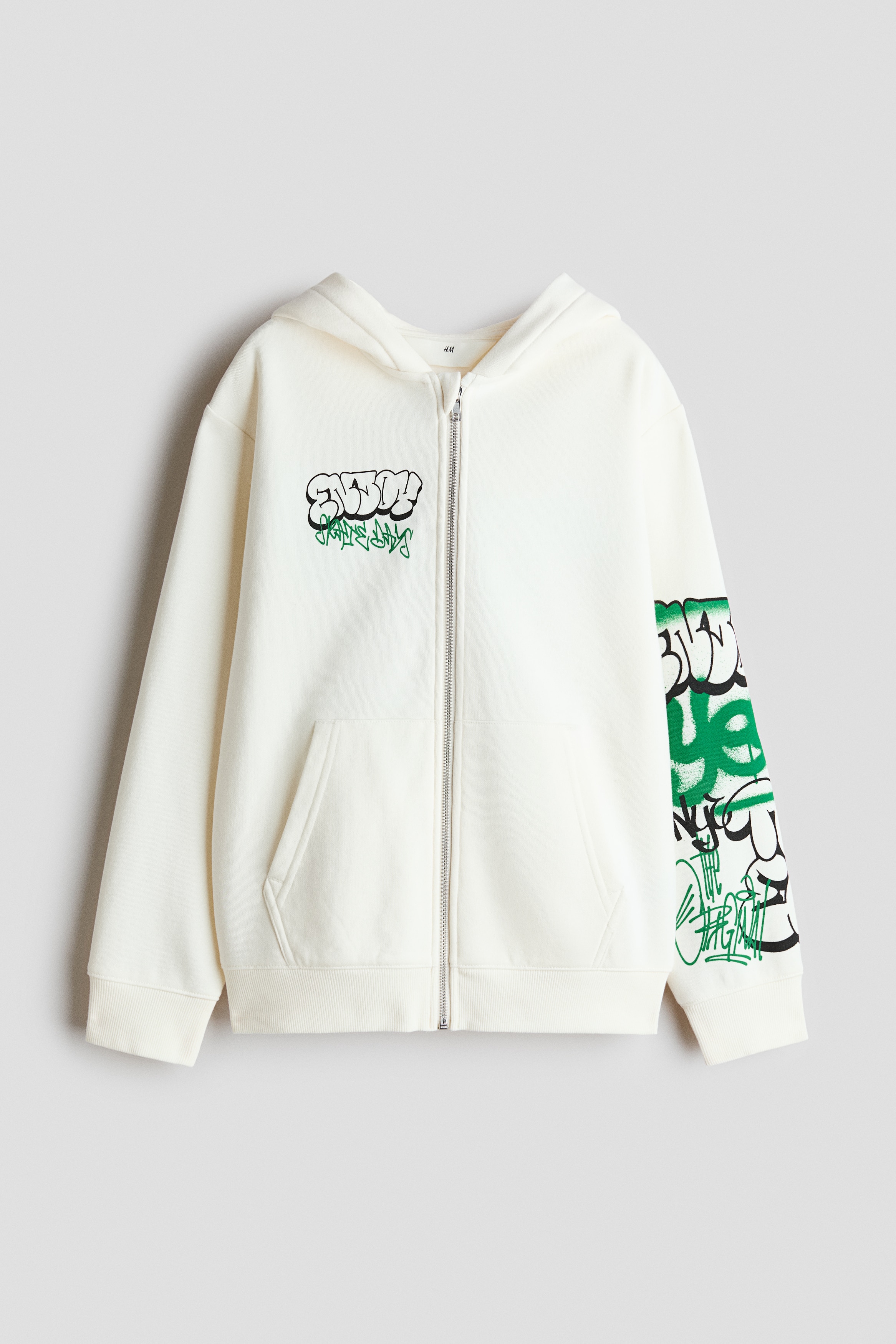 H & M - Hoodiejacke mit Motivdetails - Weiß - Kinder