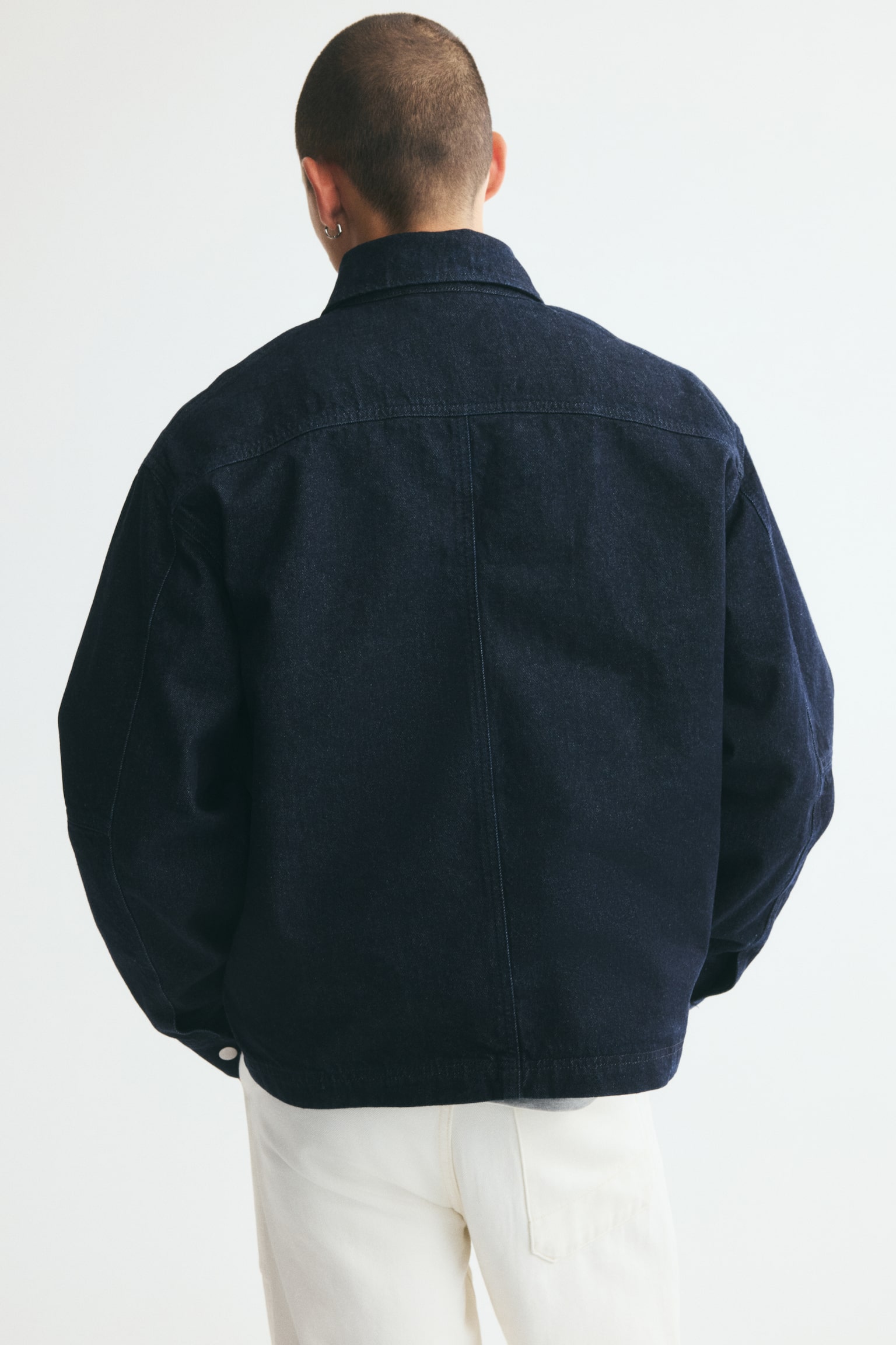 Детская куртка H&M Denim Jacket, цвет: Тёмный джинсовый синий — фото 5