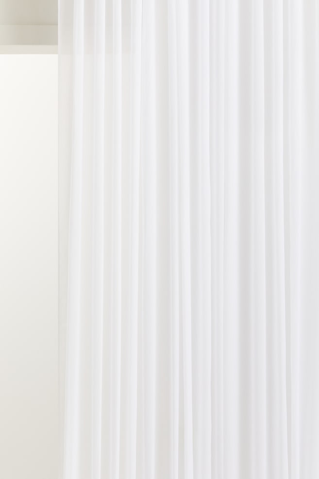 1-pack wide curtain length - White/Light mole - 1
