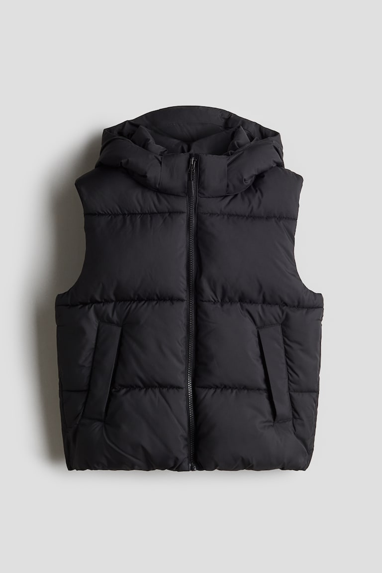 Puffer Weste Lange Weste Hm Kapuze Daunenweste Damen H&m Lange