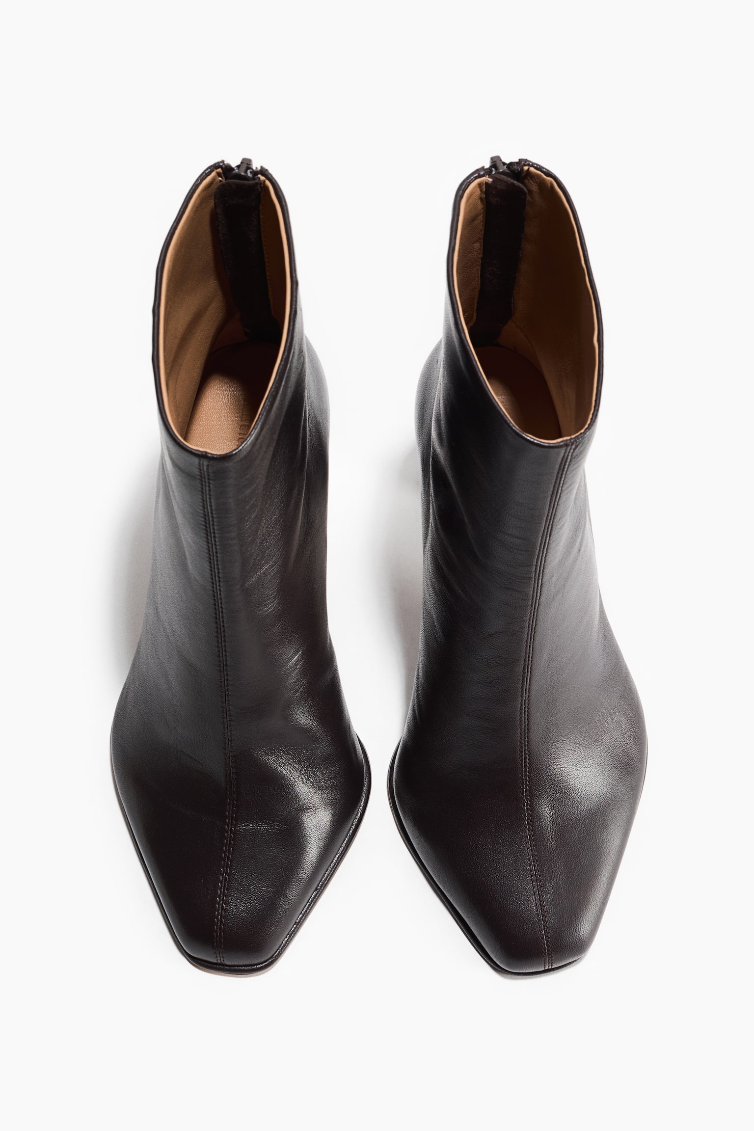Женские ботинки H&M Leather ankle, цвет: Тёмный коричневый — фото 4