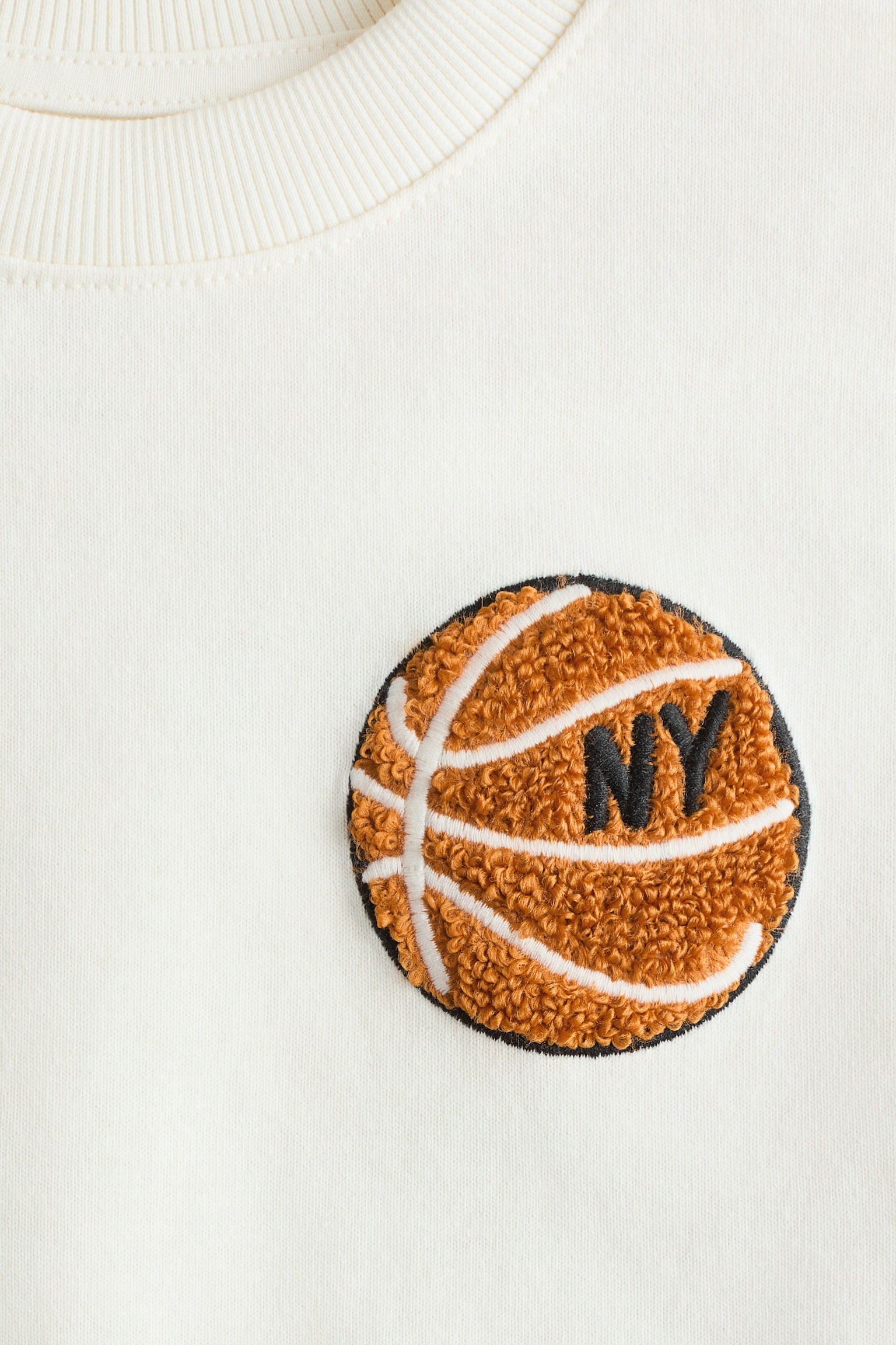 T-shirt avec applications - Blanc/ballon de basket/Gris clair chiné/New York - 2