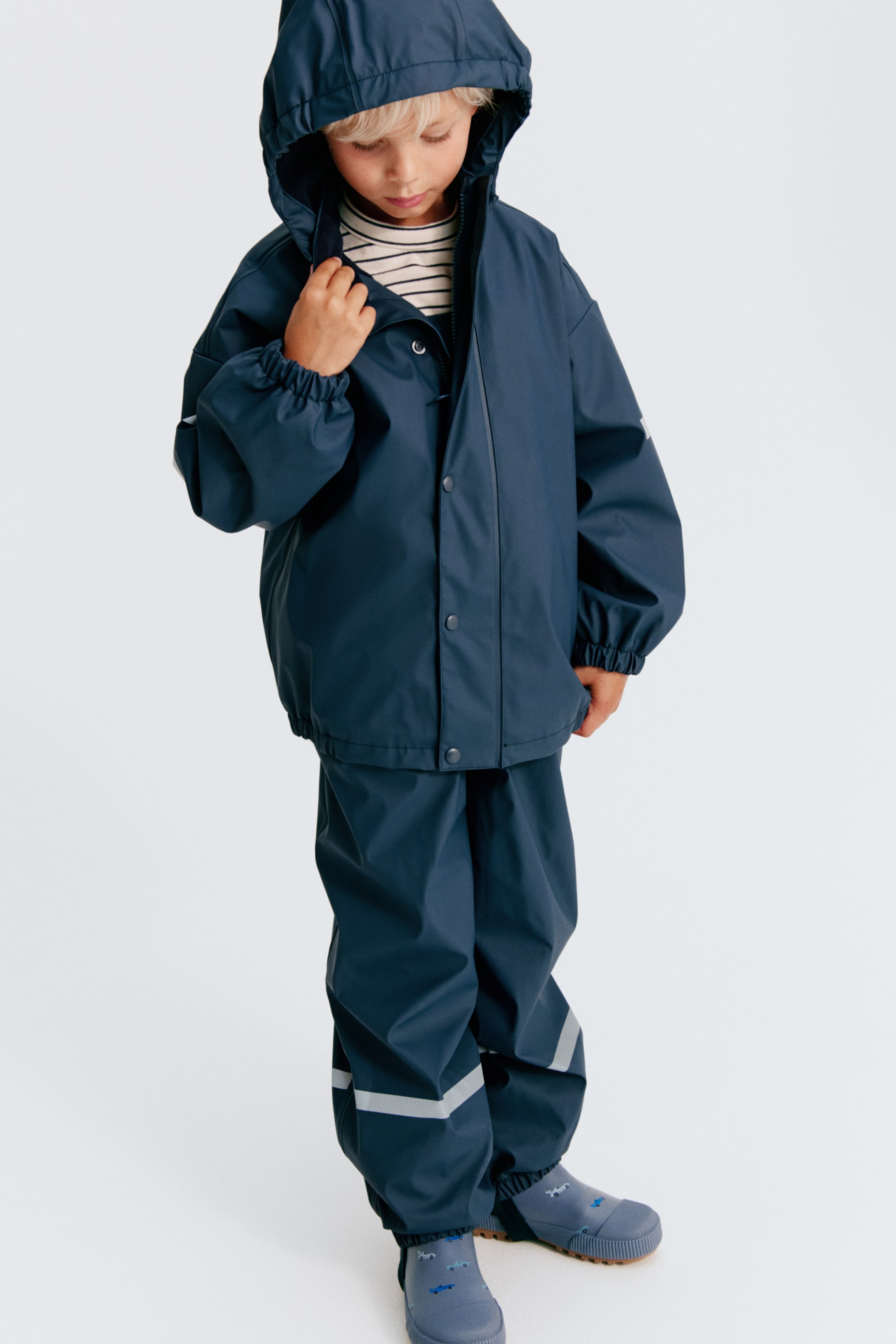 Детские куртки H&M Fleece-Lined Rain Jacket — фото 3