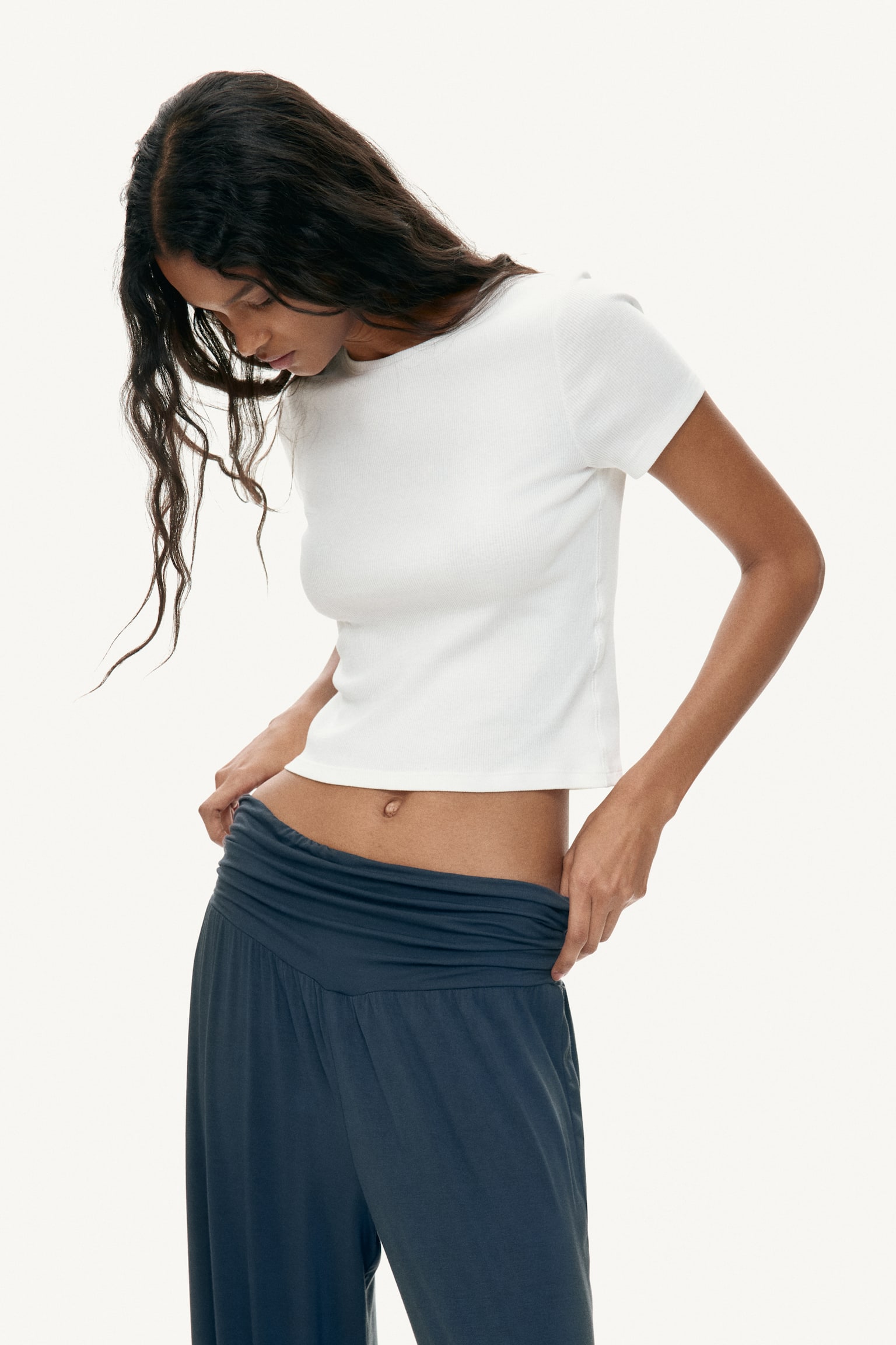 מכנסי בלון ויסקוזה - כחול נייבי/שחור/סגול שזיף כהה - 5