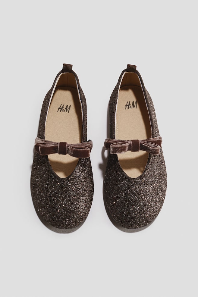 Ballet pumps - Dark brown/Black/Light pink/Glittery - 1