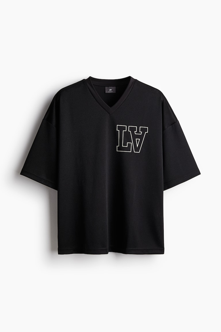 Oversized Fit Printed mesh T-shirt