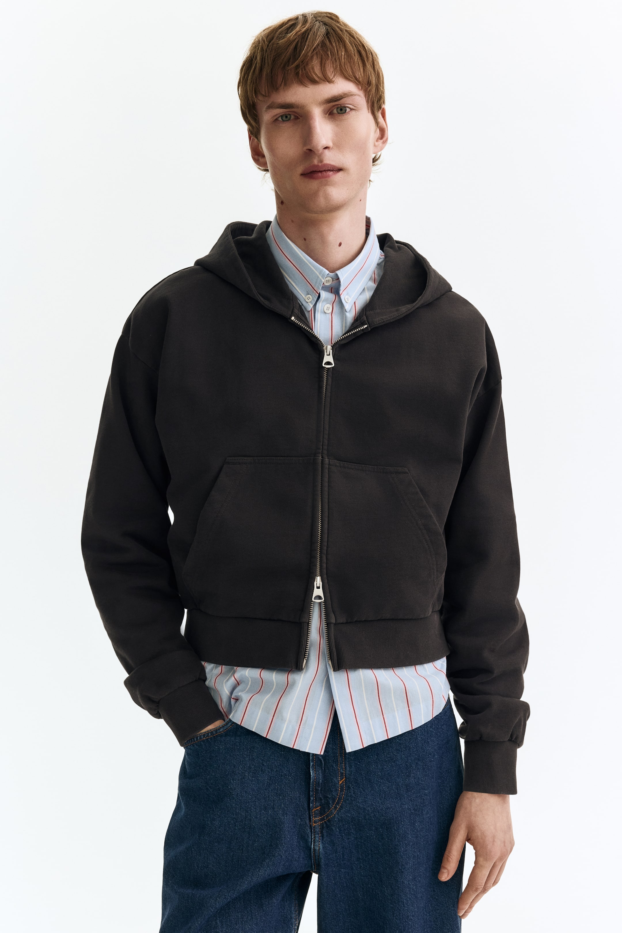 Мужские куртки H&M Oversized-Fit Hooded Jacket — фото 7