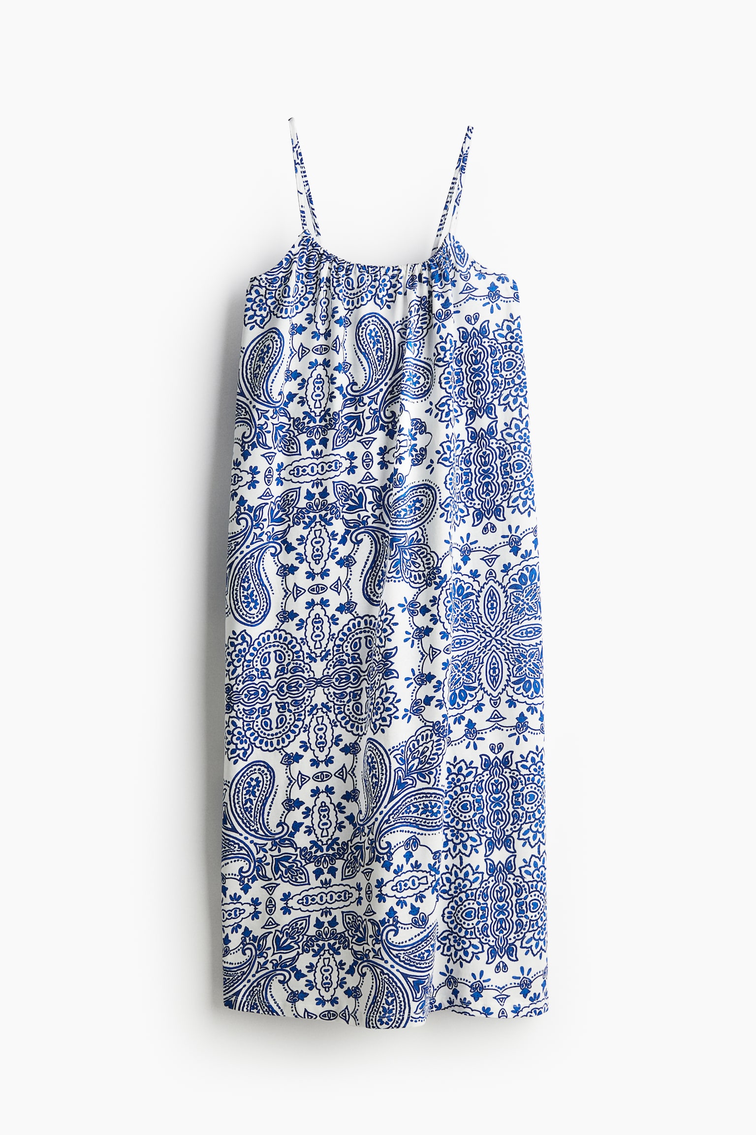 Oversized Jersey Dress - Blue/Paisley pattern/Black - 2