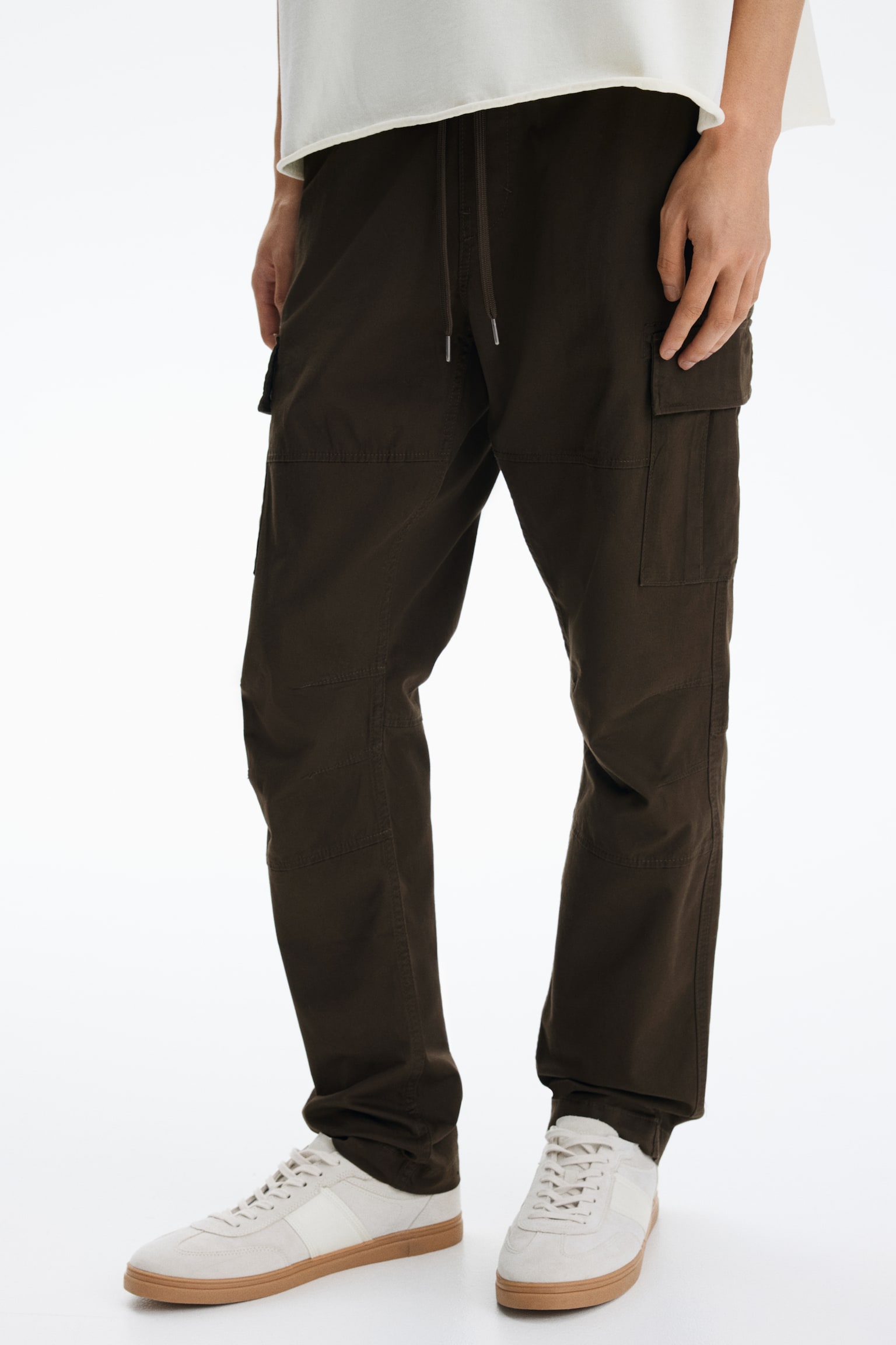 Slim Fit Cargo trousers - Dark khaki green/Khaki green/Light beige/Black/Dark grey - 7