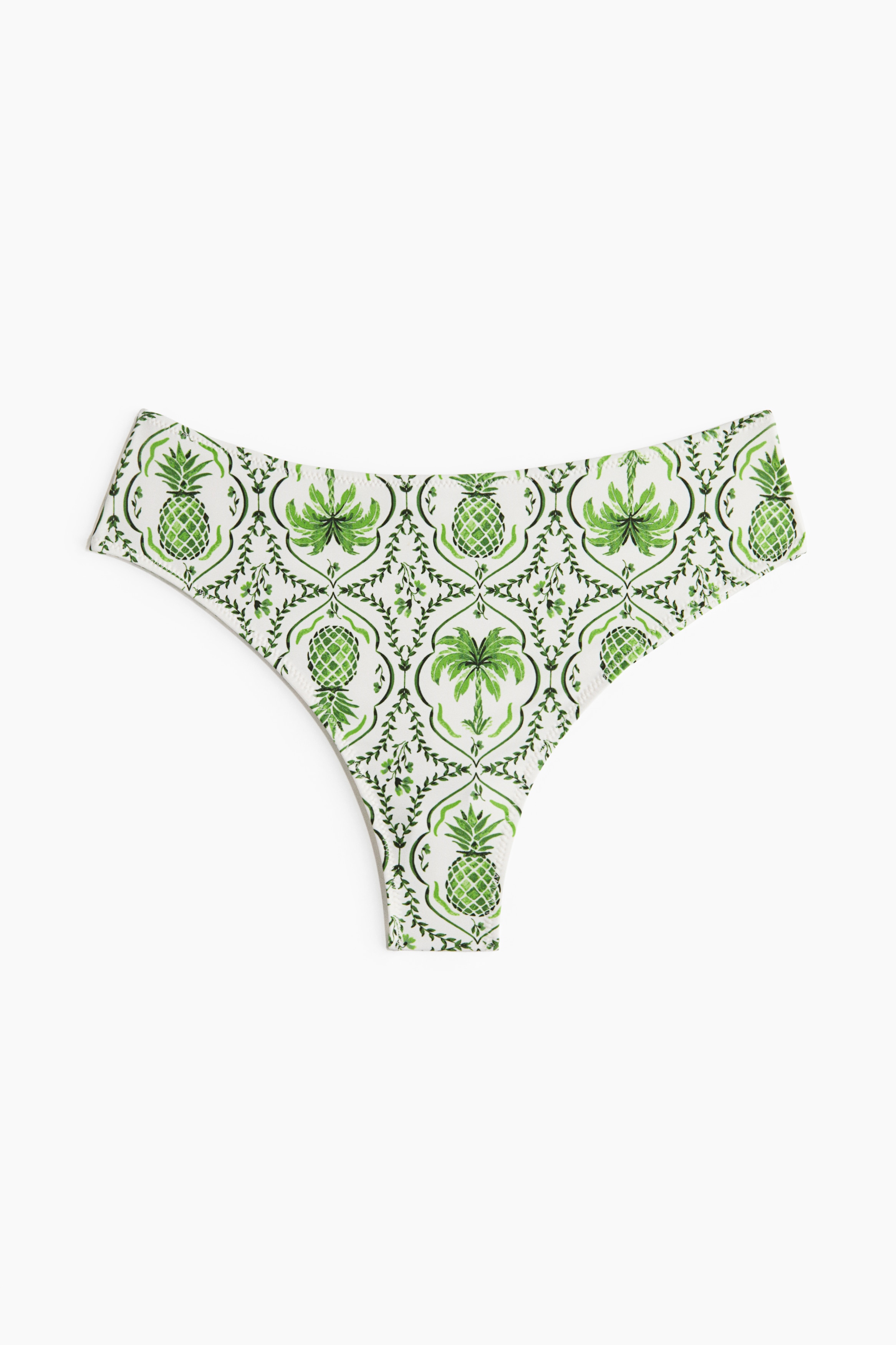 Brazilian bikini bottoms - White/Green patterned/Dark green/Brown/White/Red patterned/White