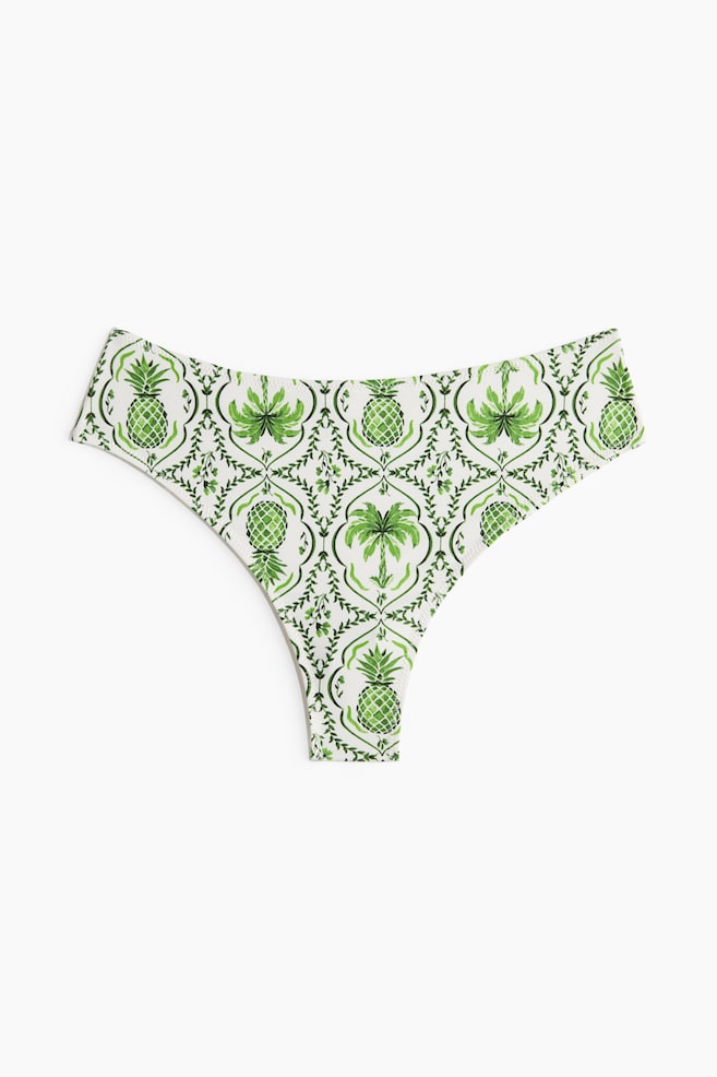 Brazilian Bikini Bottoms - White/green patterned/Brown/Dark green/White/White/red patterned - 1