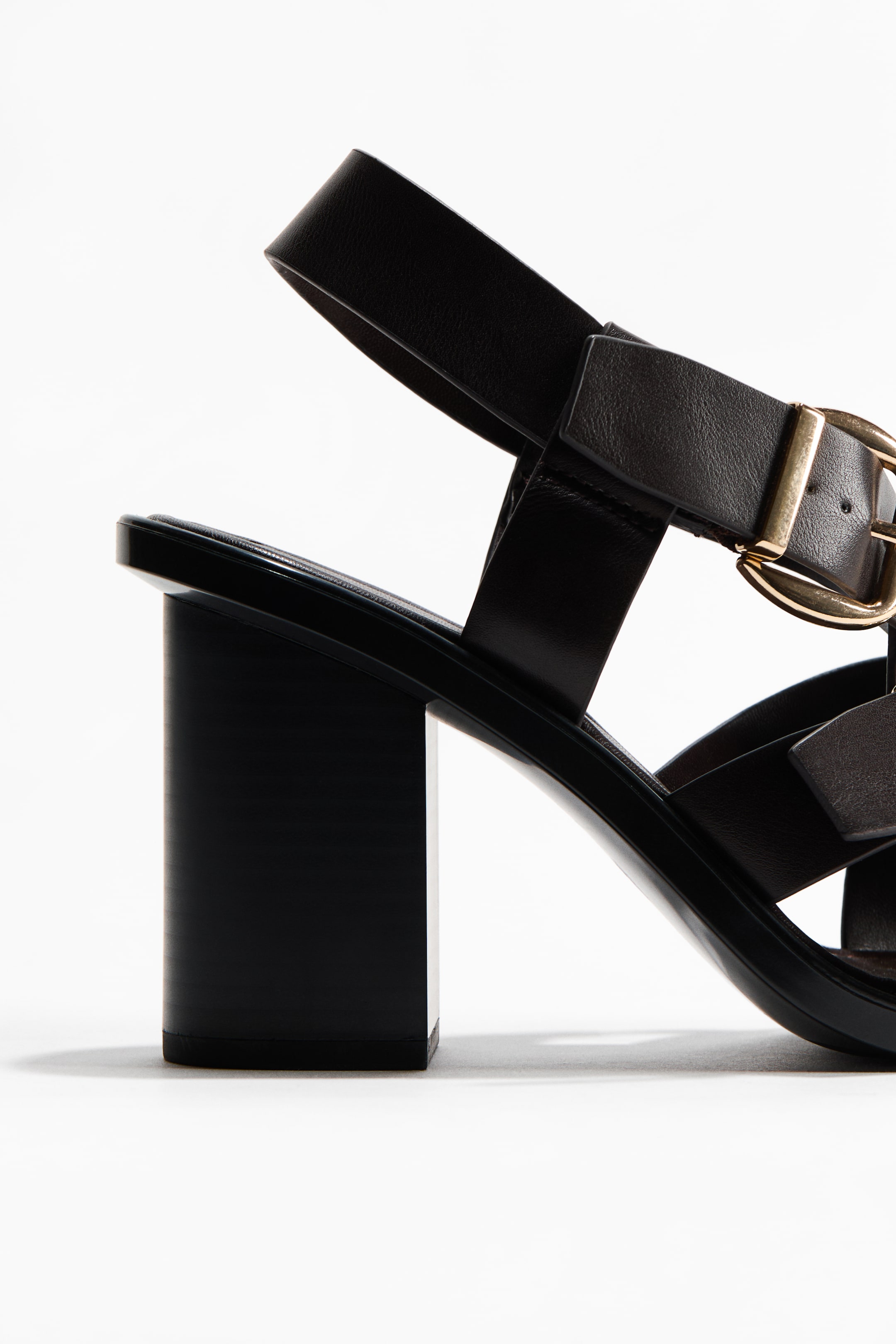 Buckle-Detail Heeled Sandals