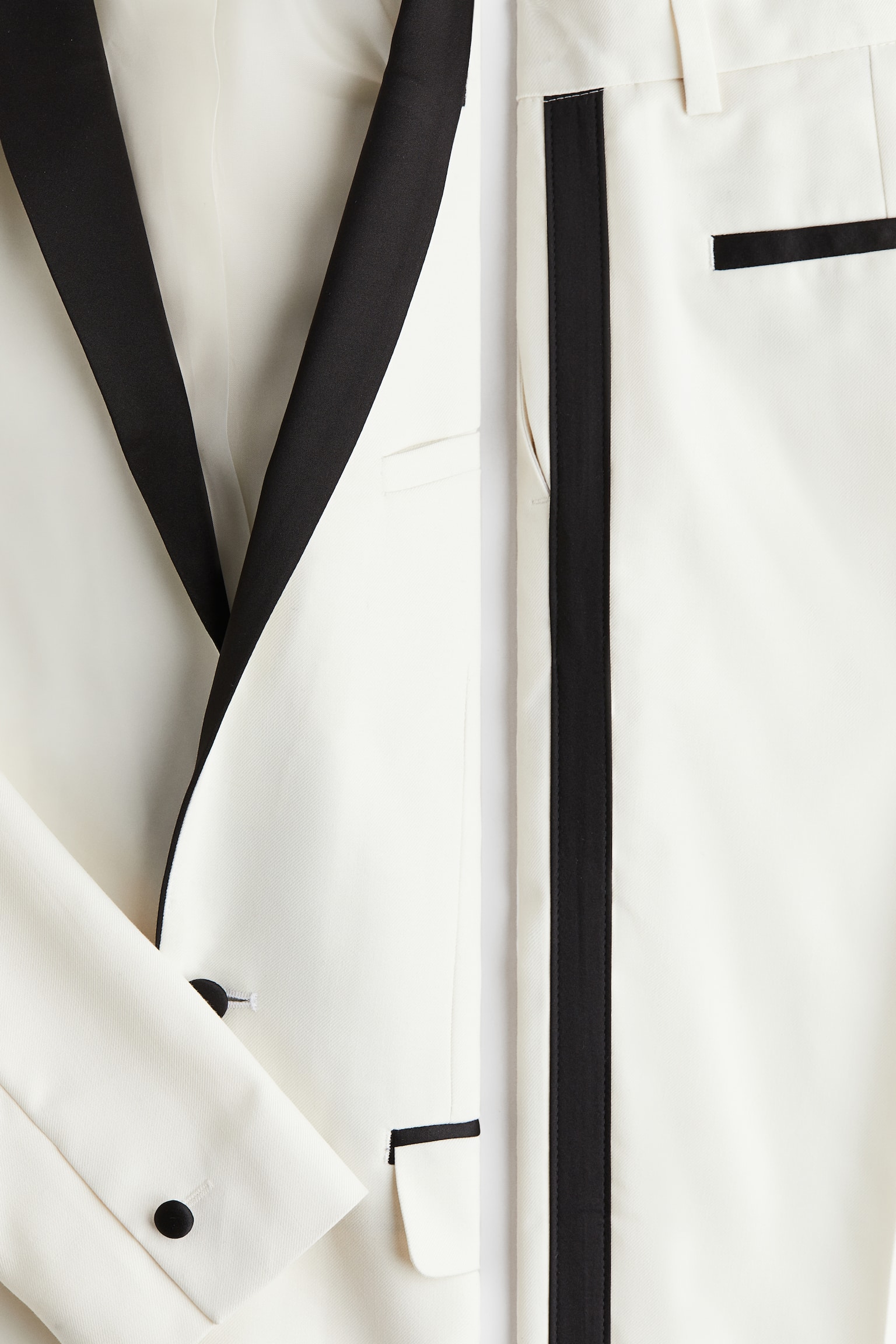 2-piece tuxedo set - White/Black - 2