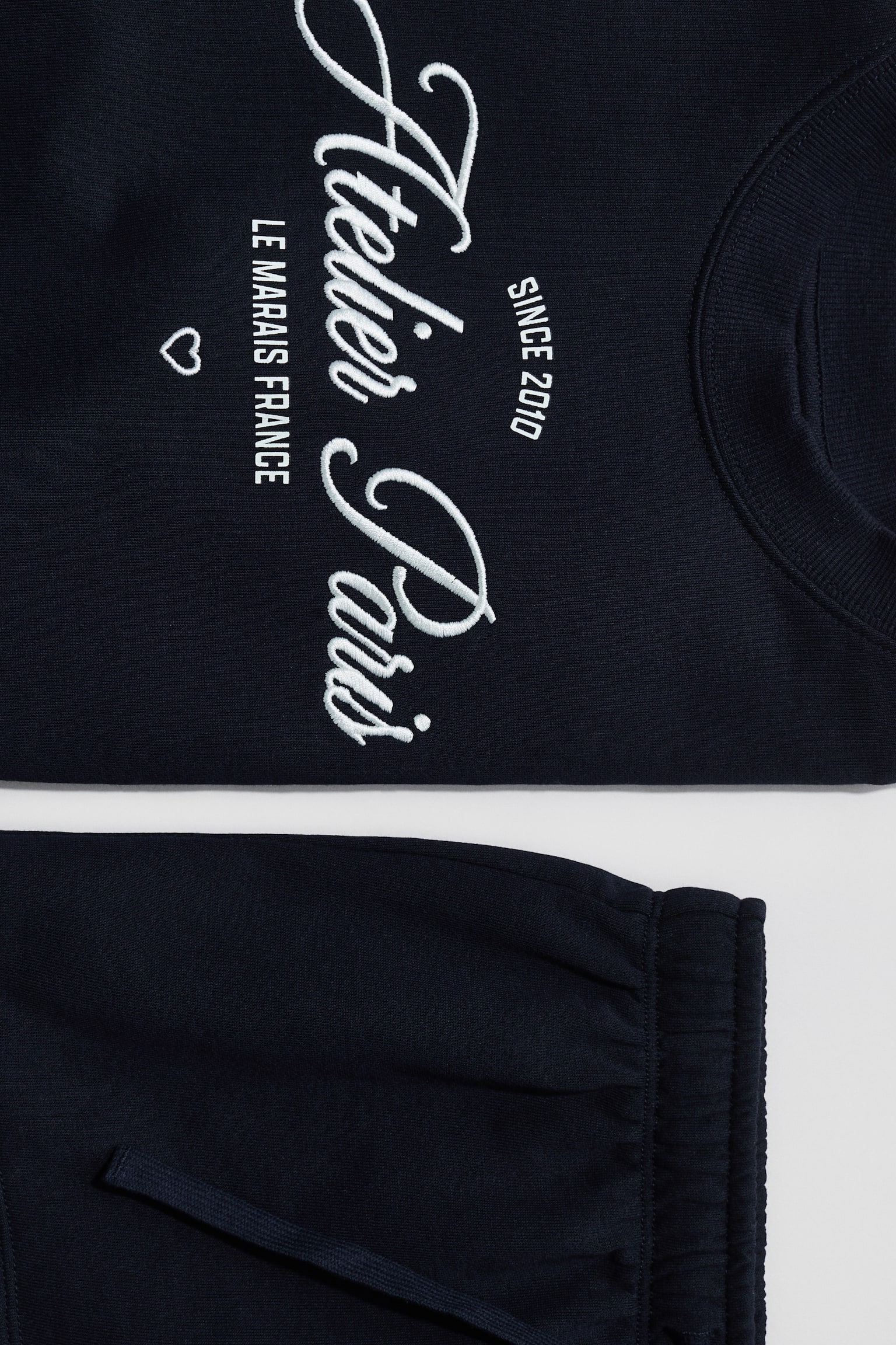 2-piece sweatshirt set - Navy blue/Cream/Teddy bear/Light pink/Hamptons - 3