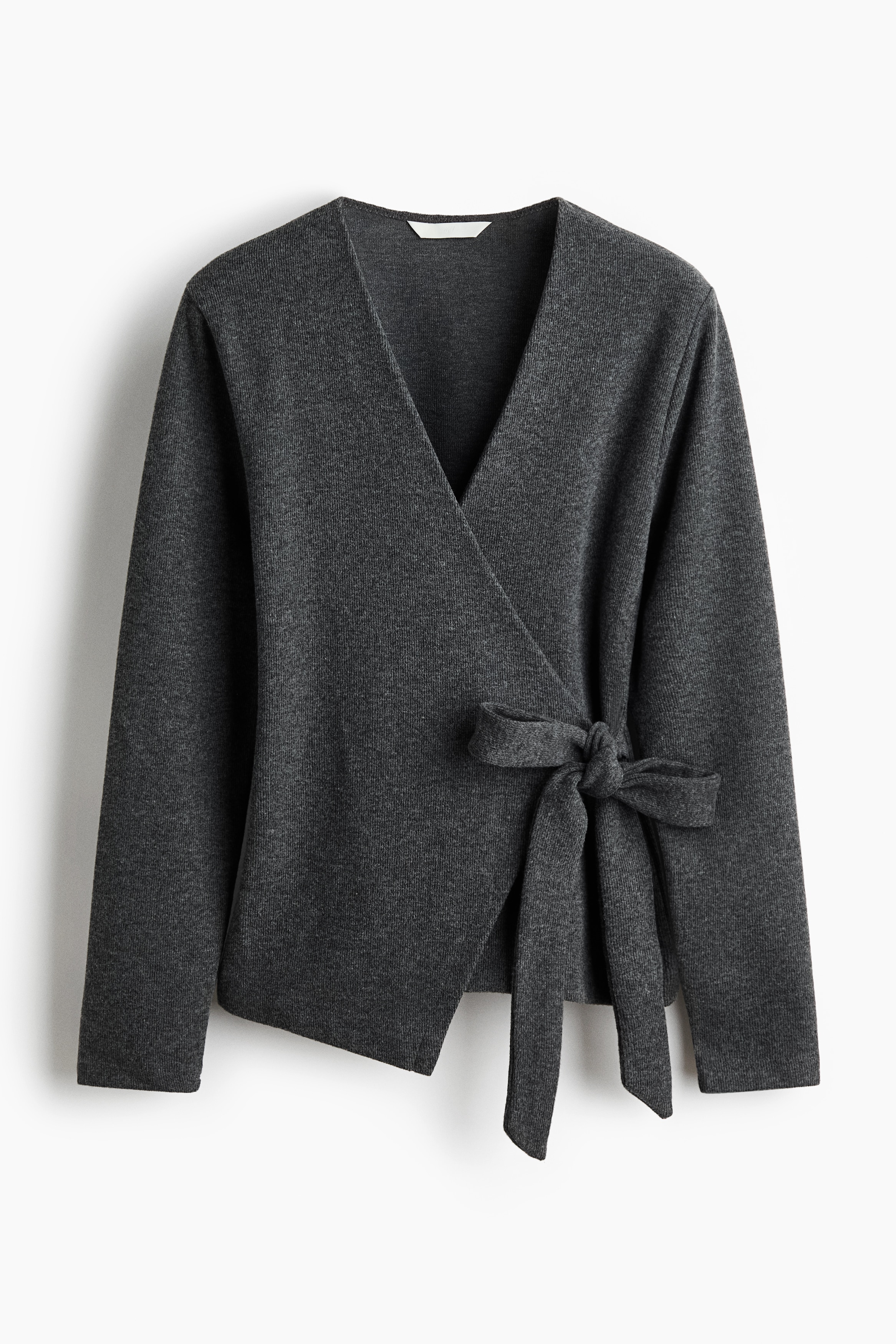 Gilet croisé - Gris foncé chiné/Marron chiné/Beige chiné