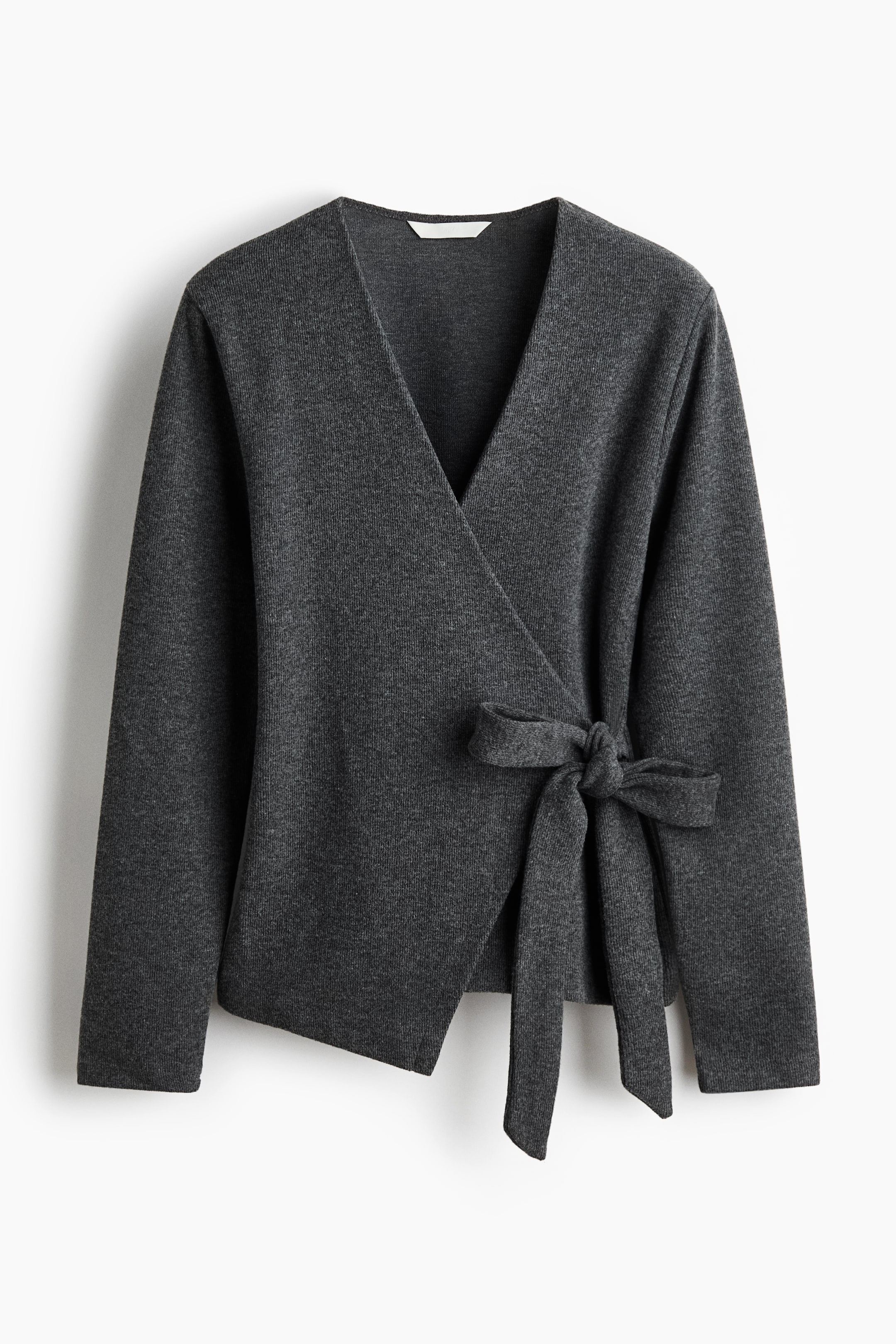 Größeres Bild anzeigen: Wickelcardigan - Dark grey marl - Ladies | H&M AT 1