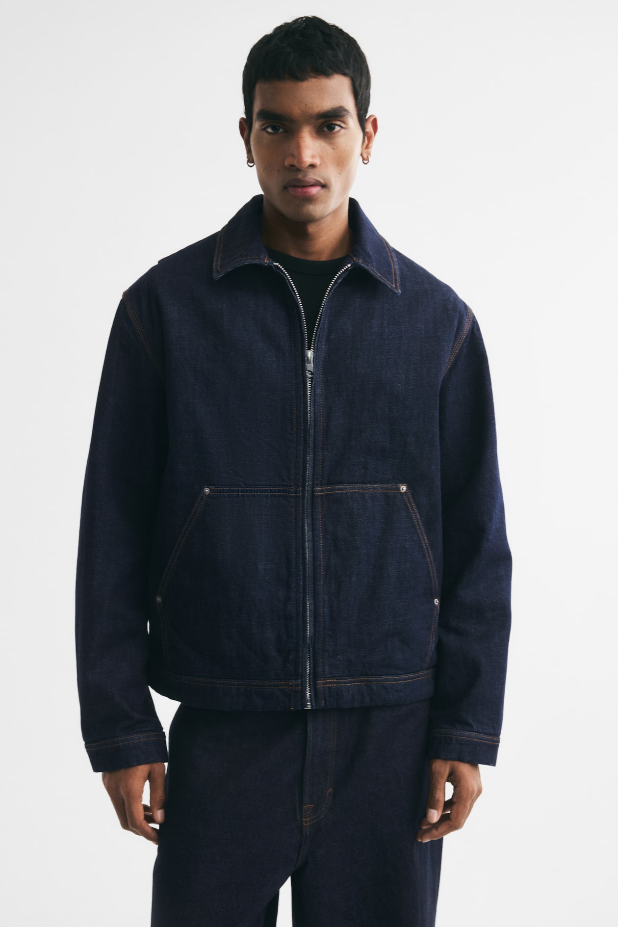 Denim Workwear Jacket Blue - Image 1
