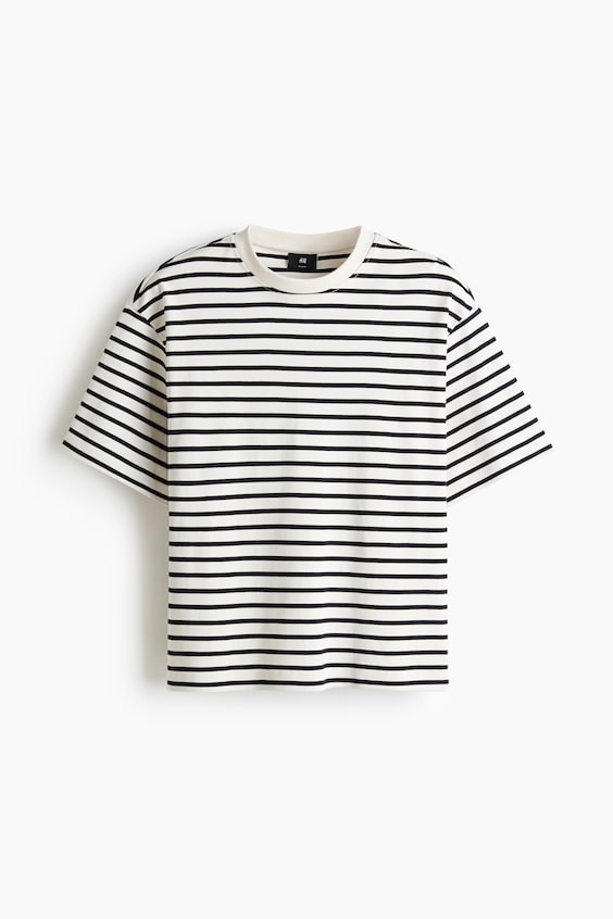 Мужские футболки H&M Relaxed-Fit Interlock Cotton T-Shirt