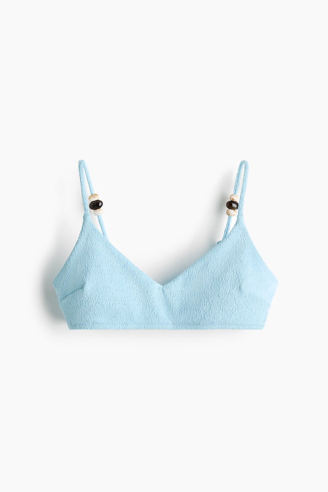 Padded bikini top - Light blue/Orange - 1