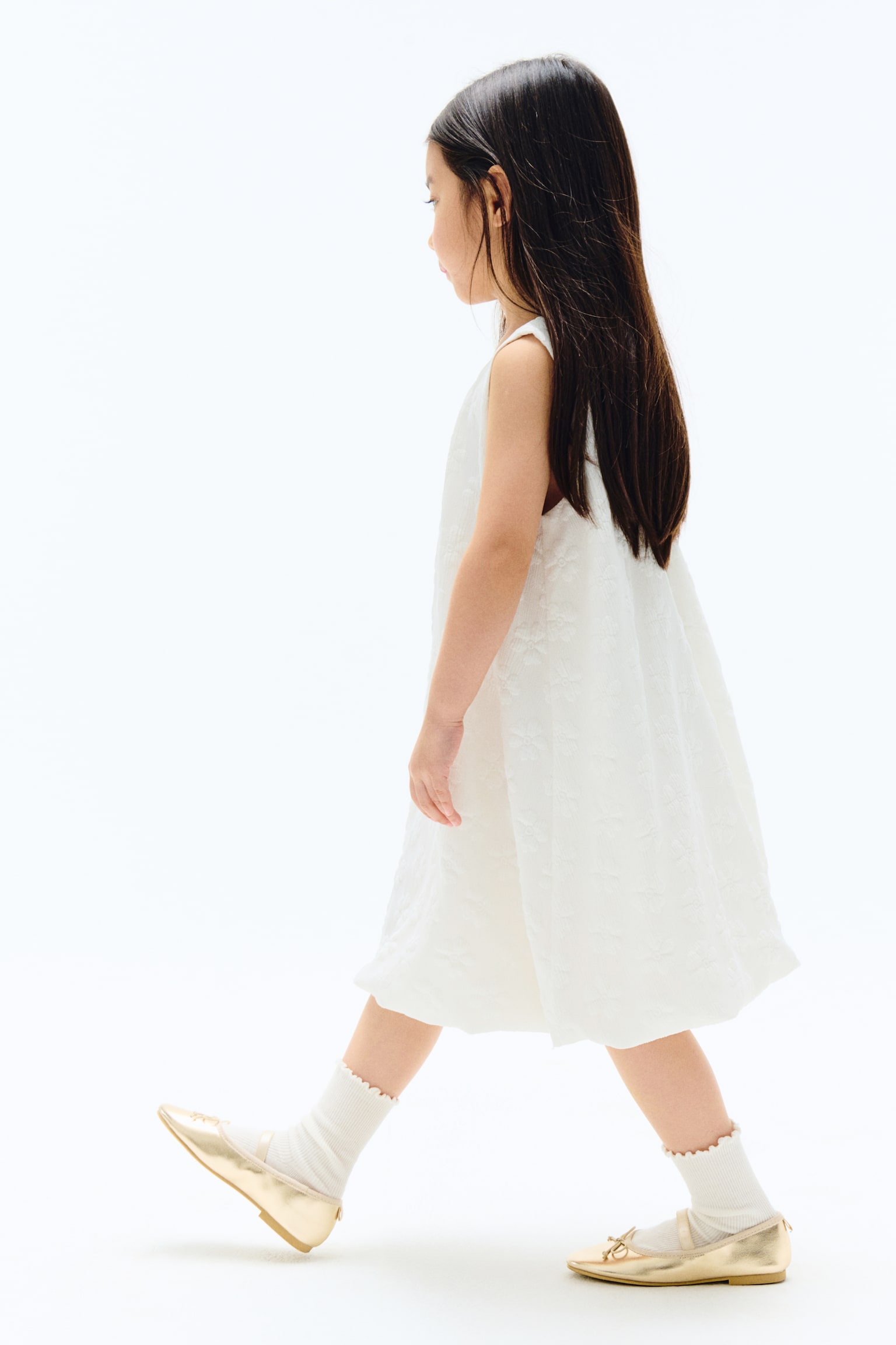 Patterned dress - White/Light pink - 4