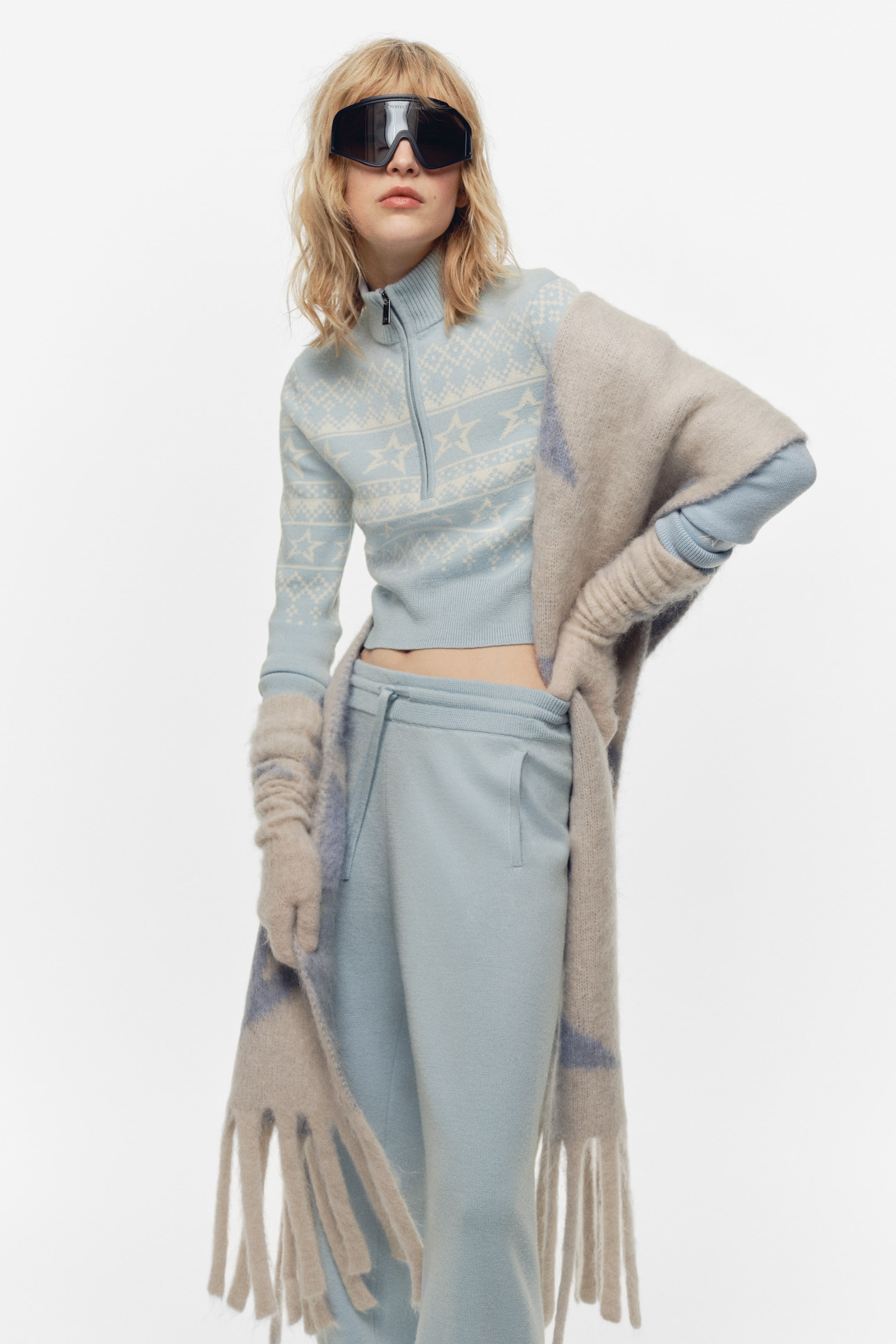 View larger image: Jacquard-knit merino wool jumper - Light blue - Ladies | H&M IE 1