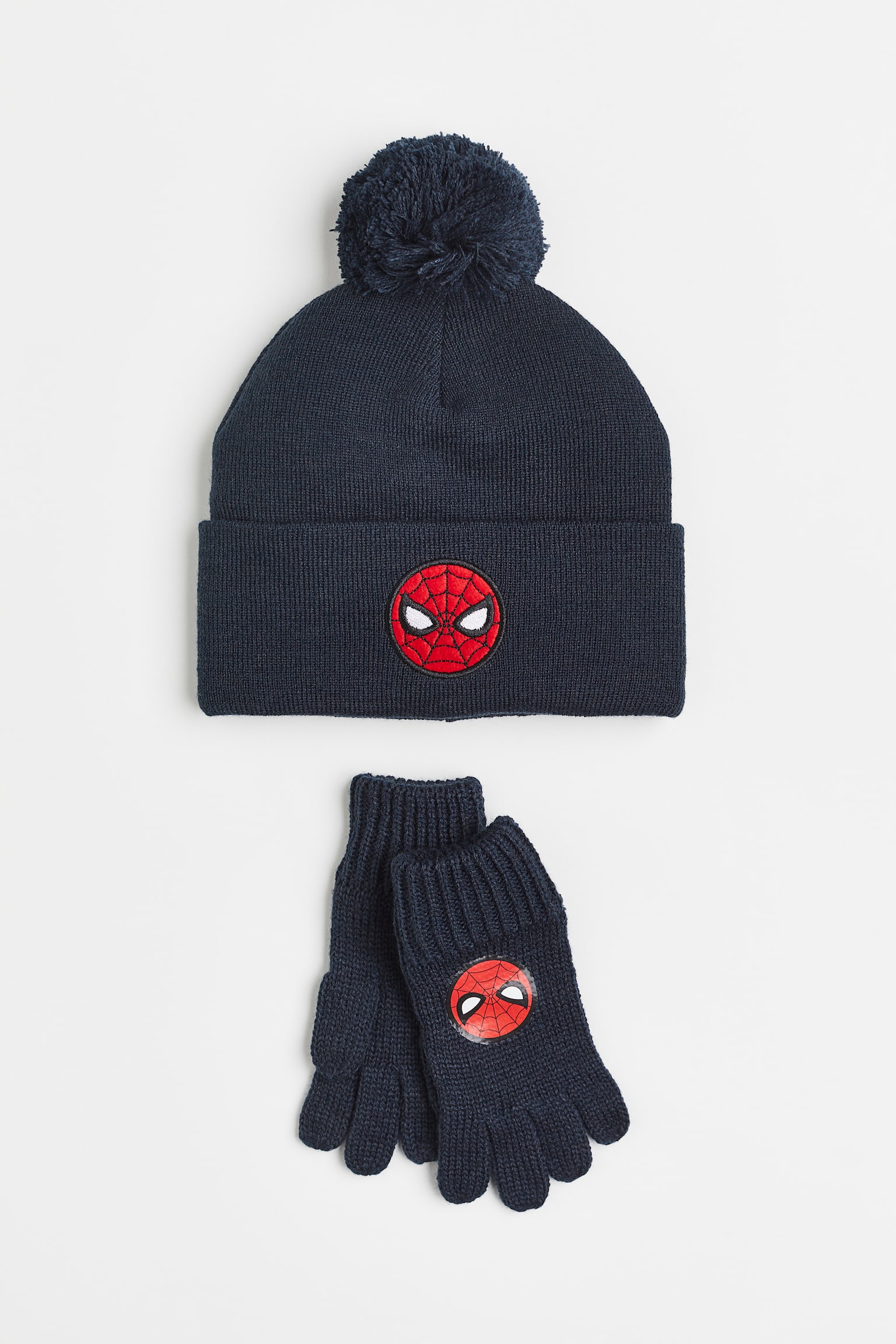 2-piece Design Detail Knit Set - Dark blue/Spider-Man/Black/The Mandalorian - 1