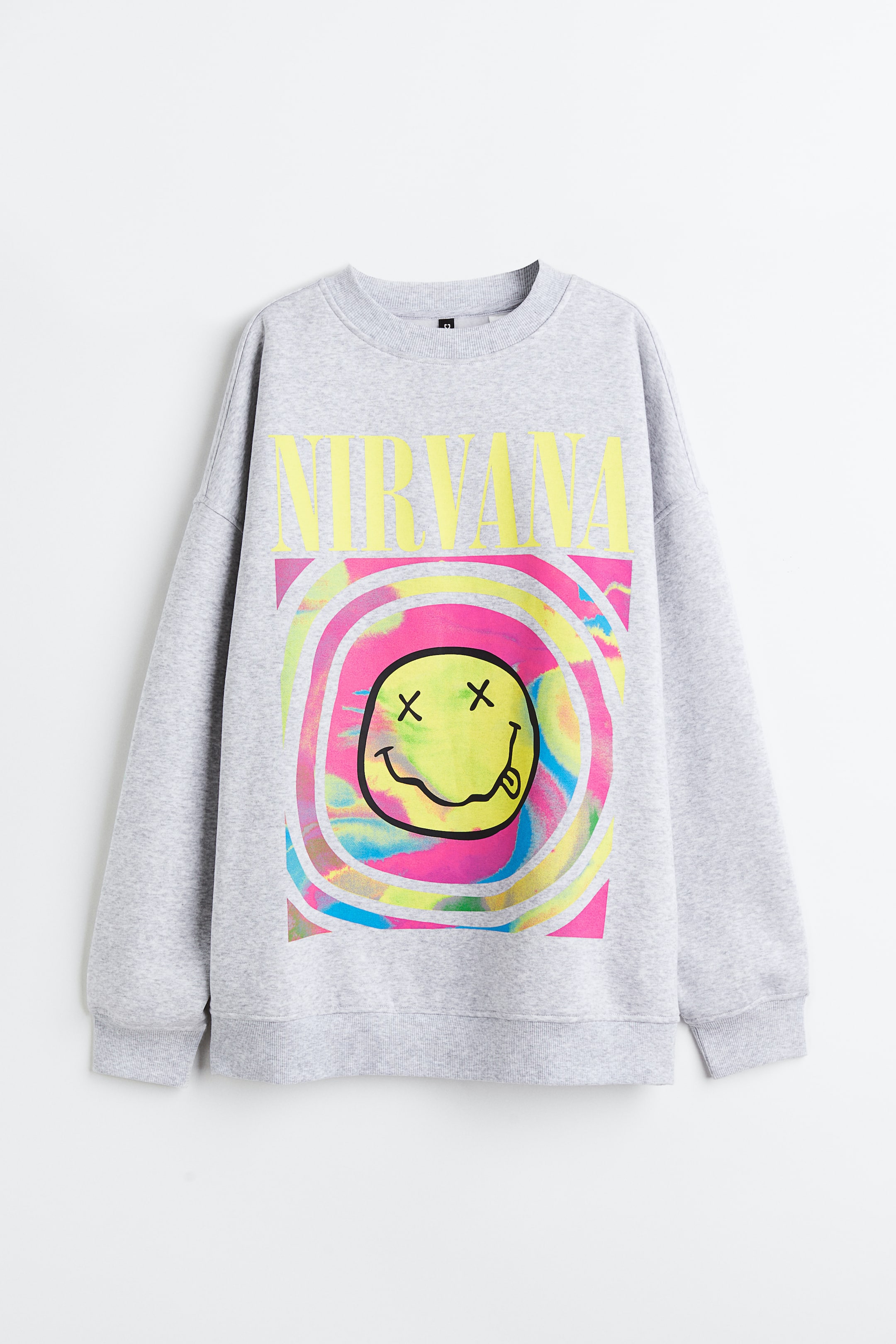 View larger image: Oversized printed sweatshirt - Light grey marl/Nirvana - Ladies | H&M IN 1