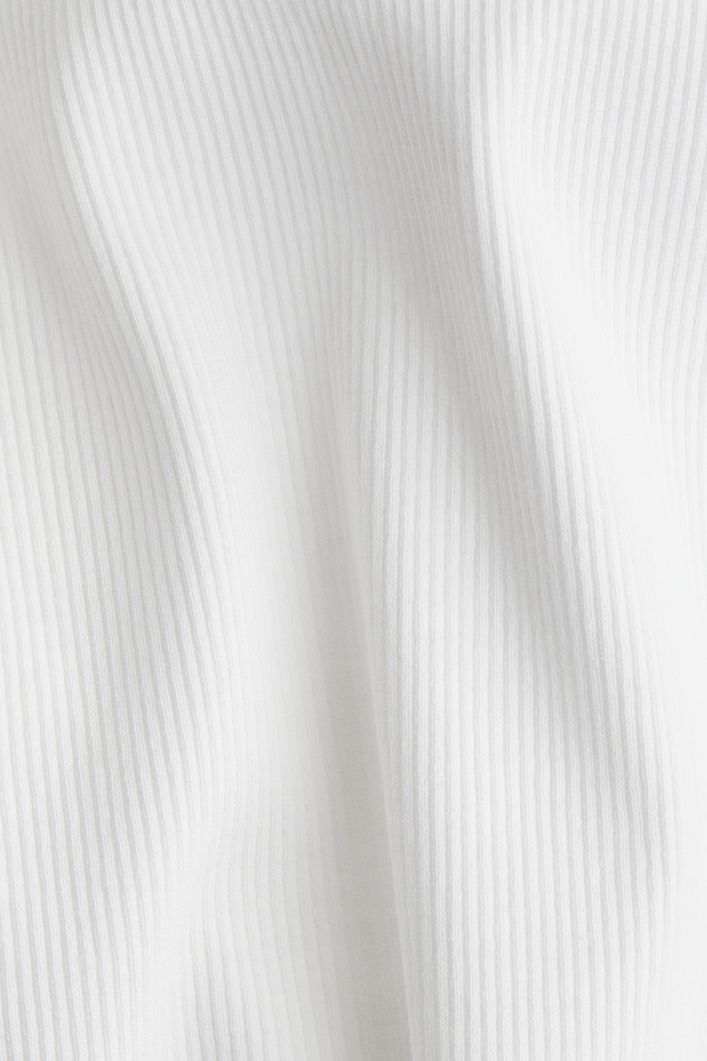 Picot-trimmed ribbed T-shirt