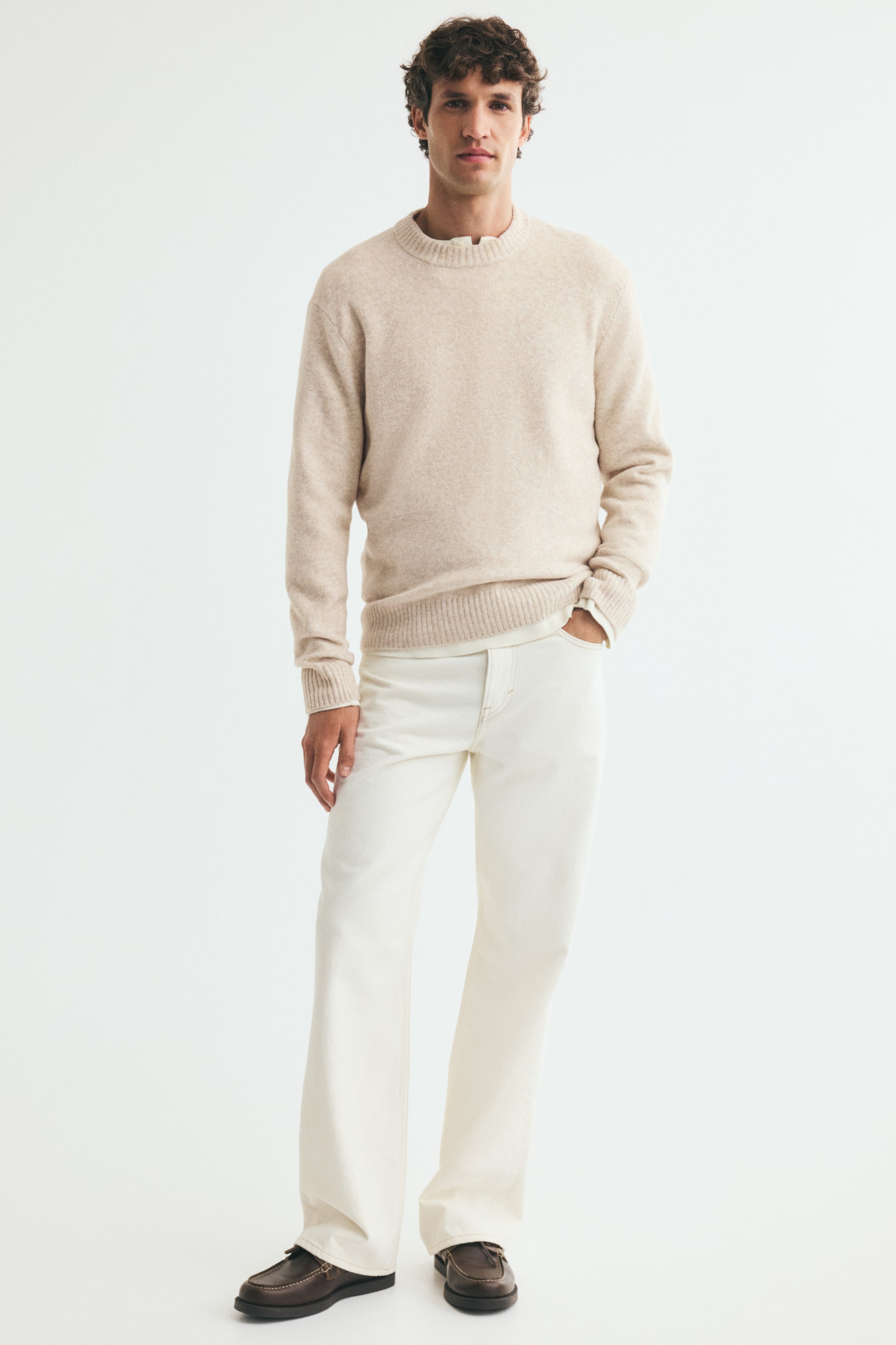 Regular-Fit Brushed Sweater