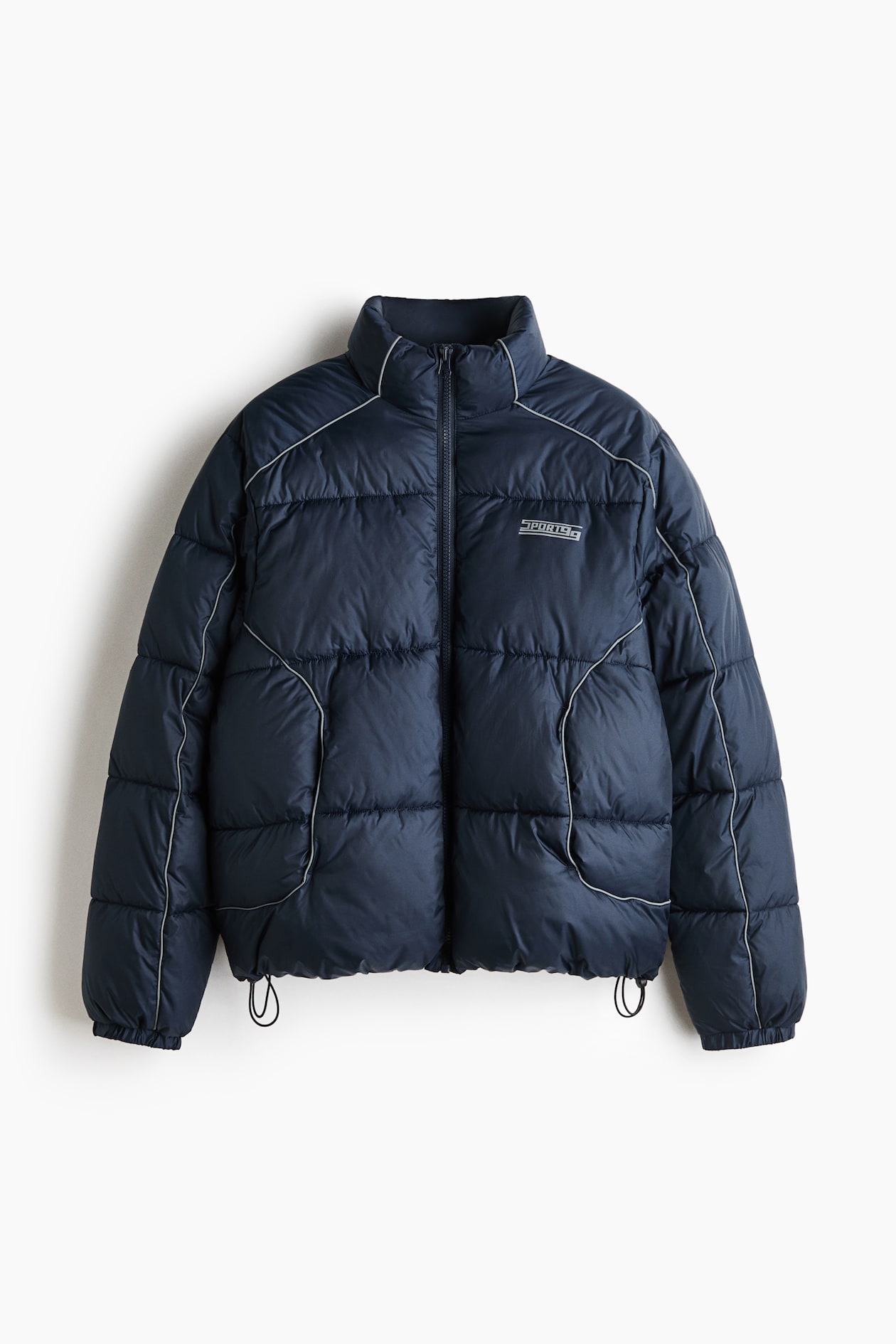 Discreet Comb Pufferjack met opstaande kraag - Marineblauw/Sport - HEREN | H&M NL