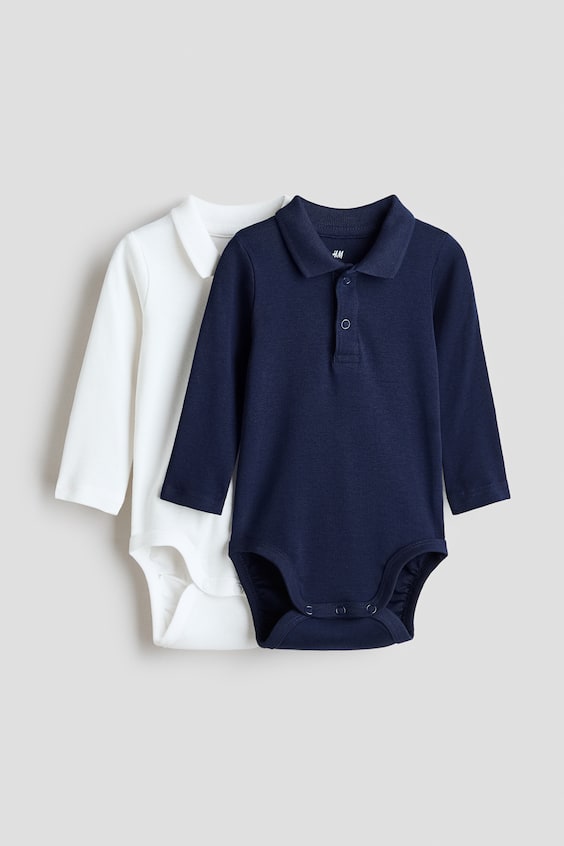 H&M 2-Pack Polo-Style Bodysuits