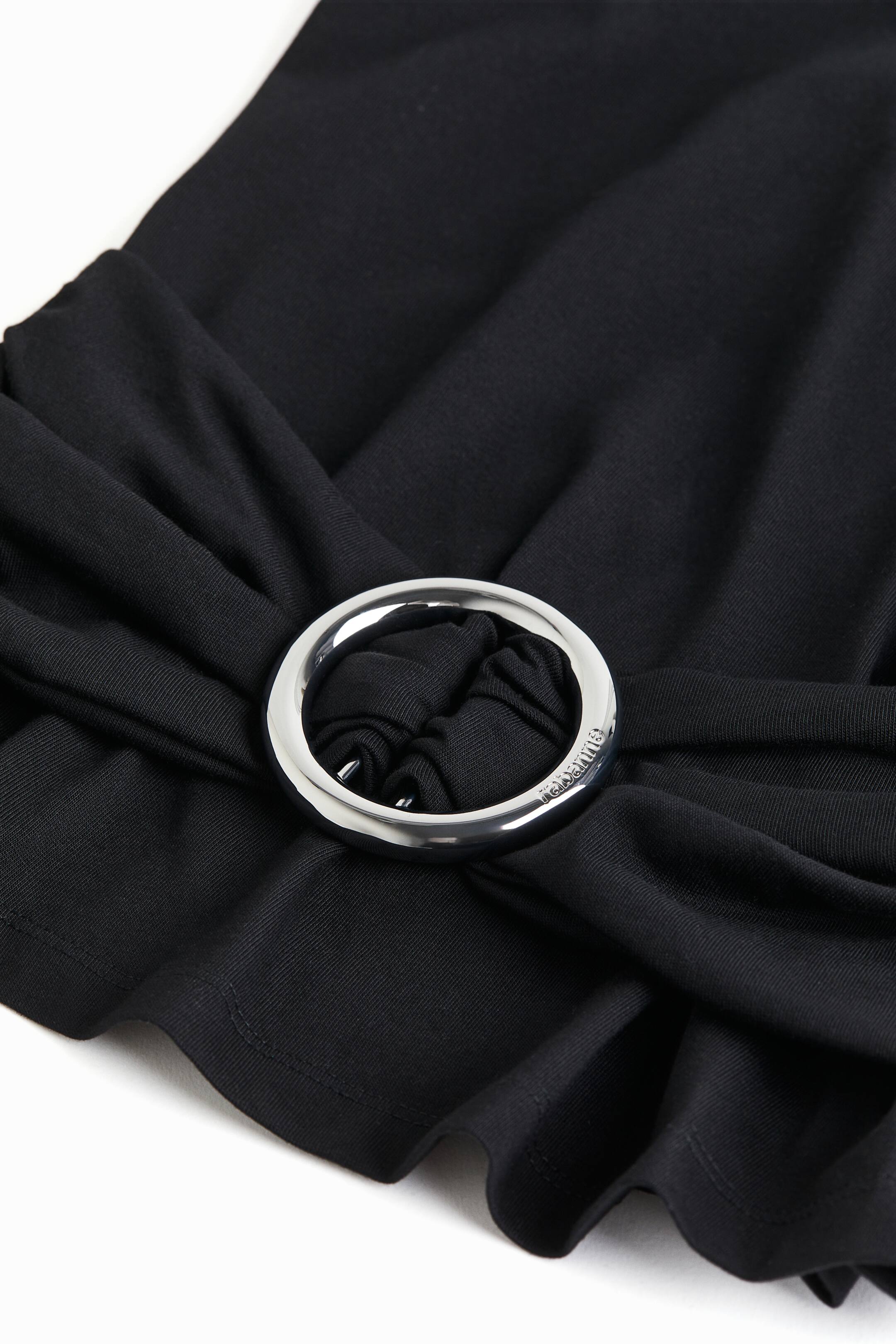 View larger image: Buckle-detail T-shirt - Black - Ladies | H&M US 2