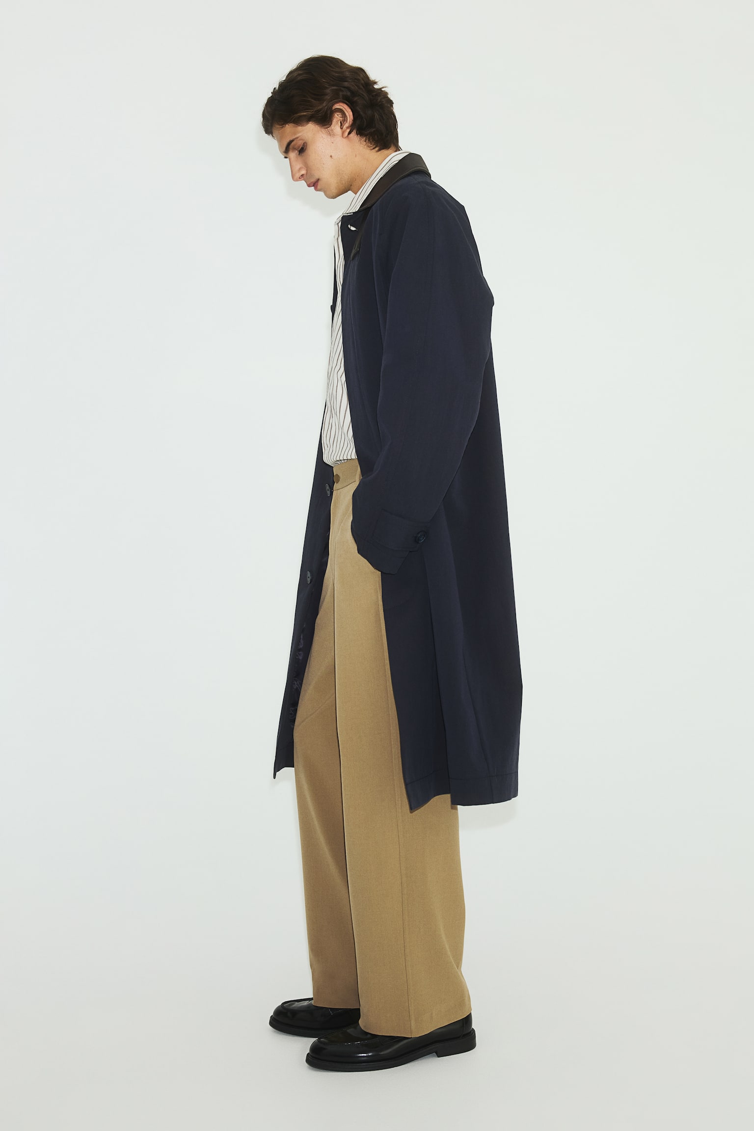 Chino nohavice Four-way Stretch Loose Fit - Béžová/Čierna - 3