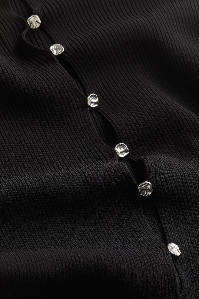 Robe maxi avec jupe plissée - Noir - 5