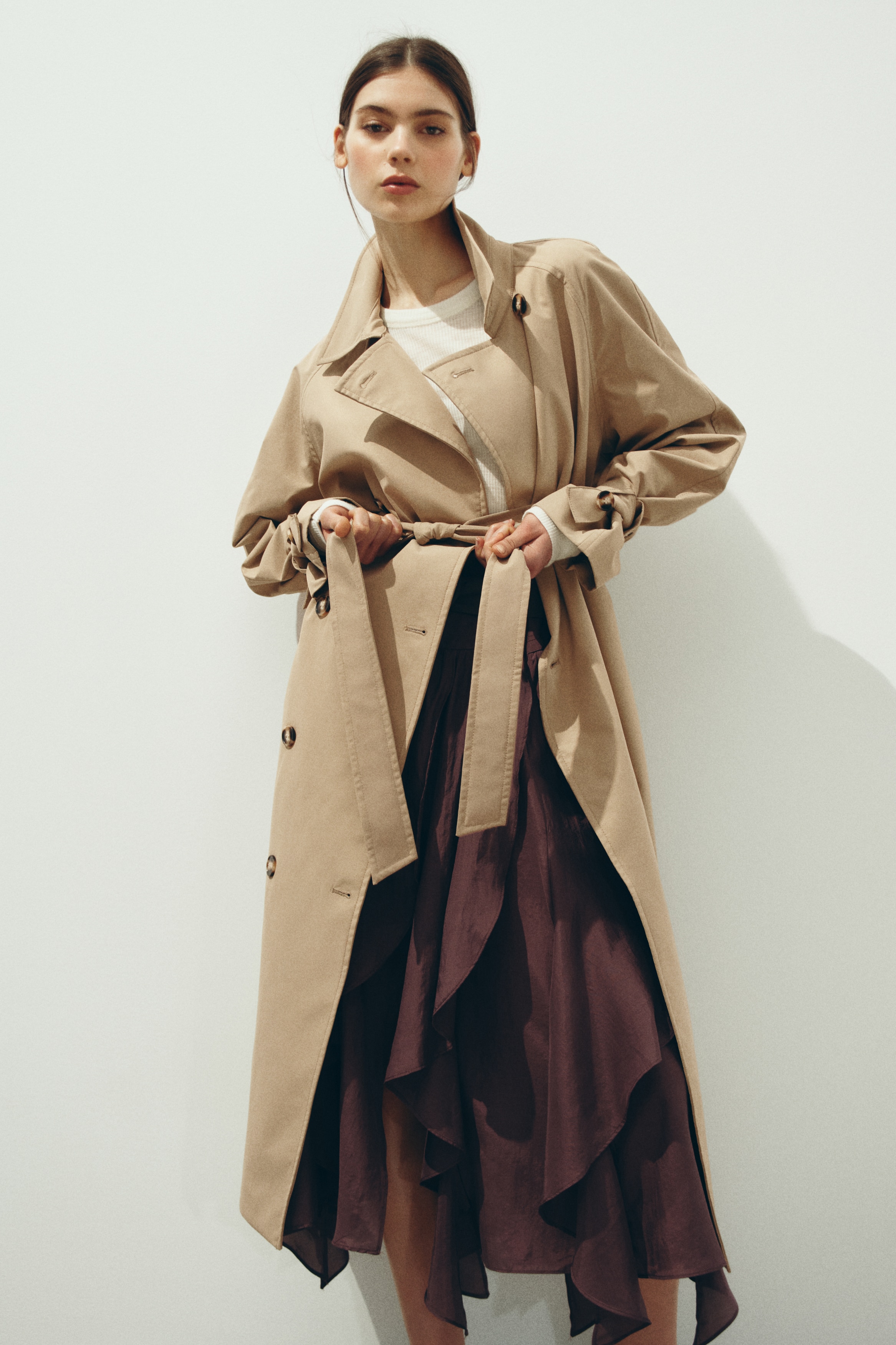 トレンチコート - ベージュ - レディース | H&M JP
