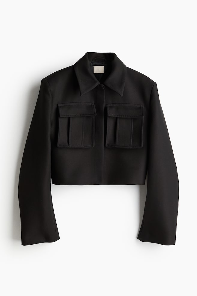 Chaqueta con bolsillos - Negro - 1