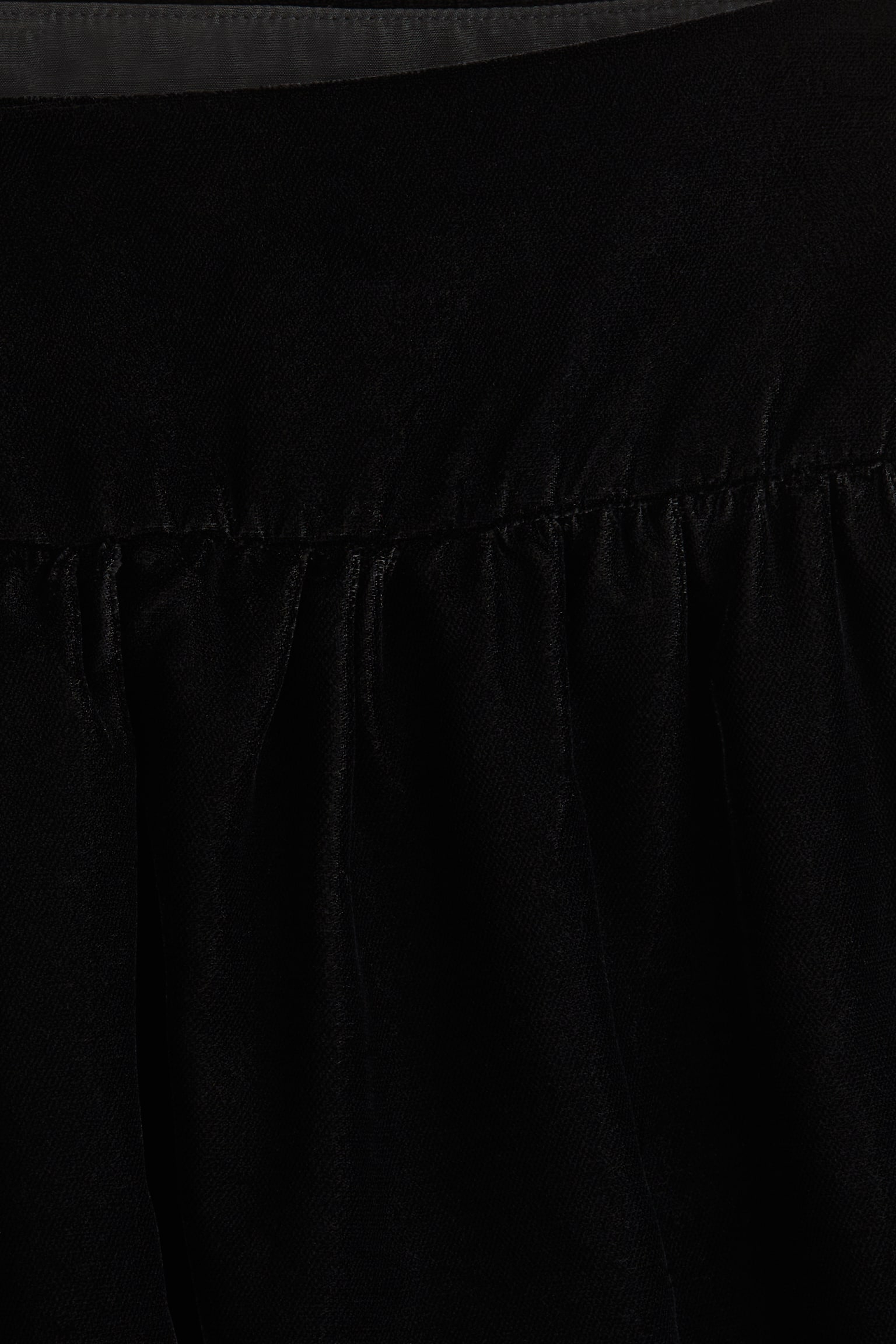 Velvet Balloon Skirt - Black - 2