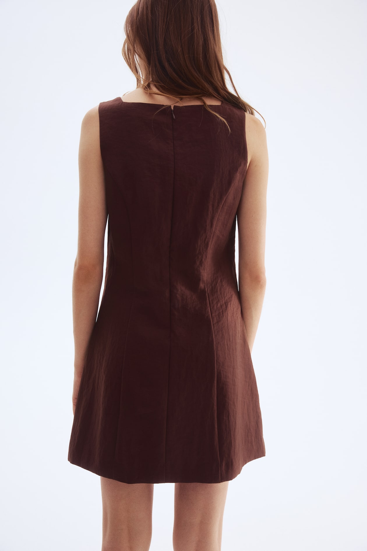 Square-Neck Twill Dress - image 2