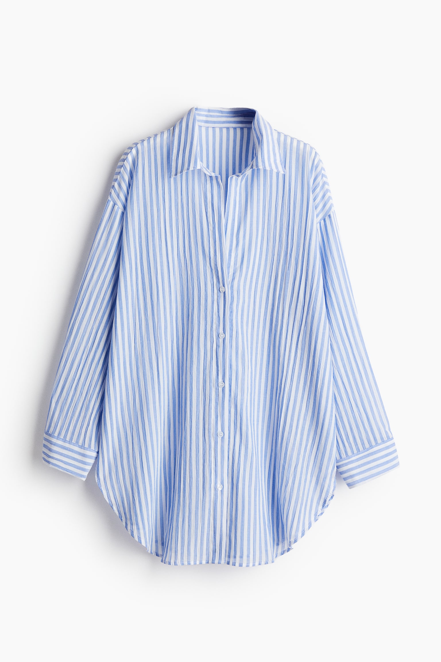 Cotton Beach Shirt - Blue/Stripe/White - 2