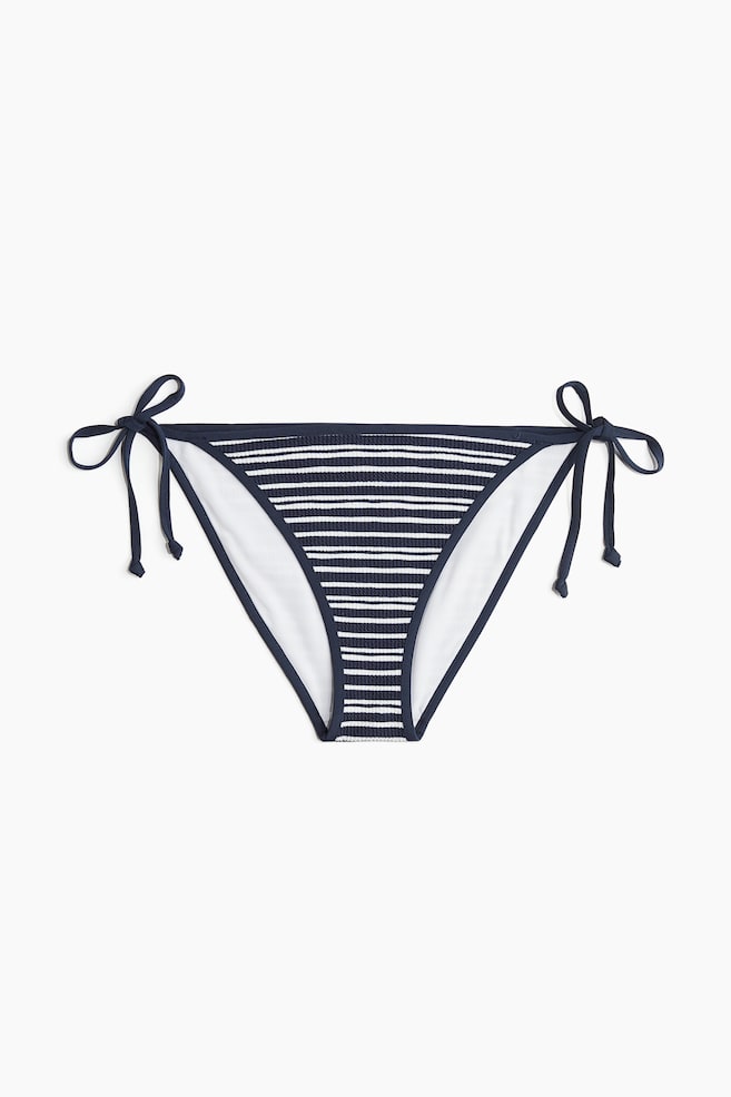 Bragas de bikini tanga con lazos - Azul marino/Rayado/Café oscuro/Diseño/Rosa claro/Azul tenue - 1