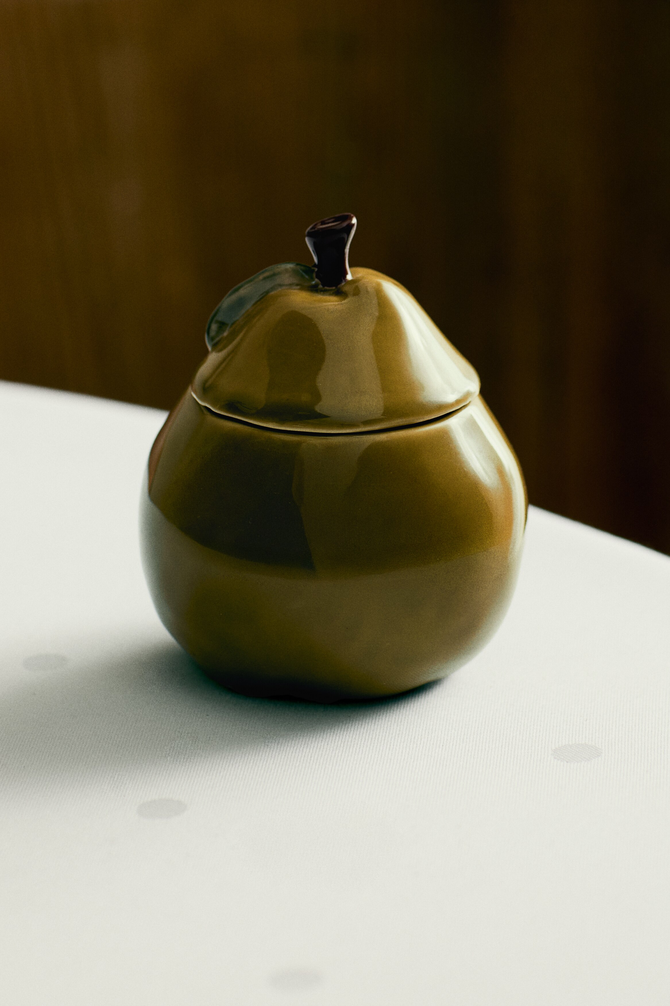 Petit pot en grès cérame - Vert/poire