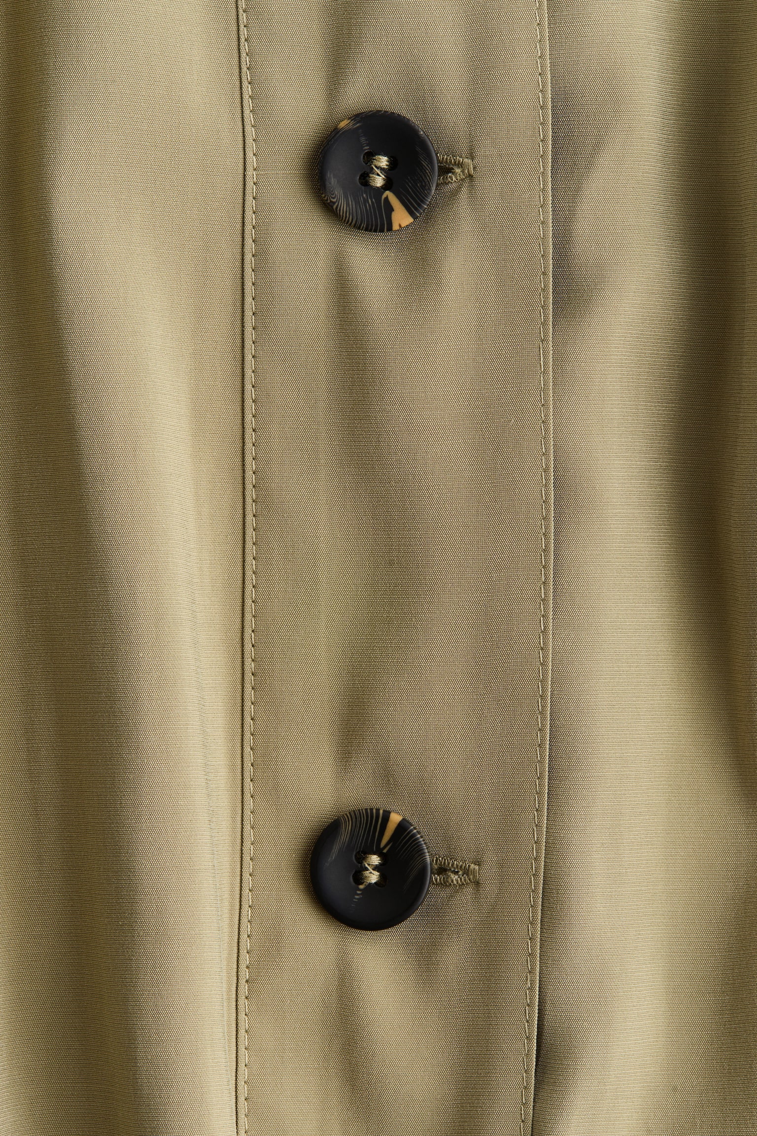 Женская блузка H&M Drawstring-Detail Trench-Look Blouse, цвет: Хаки зелёный — фото 3